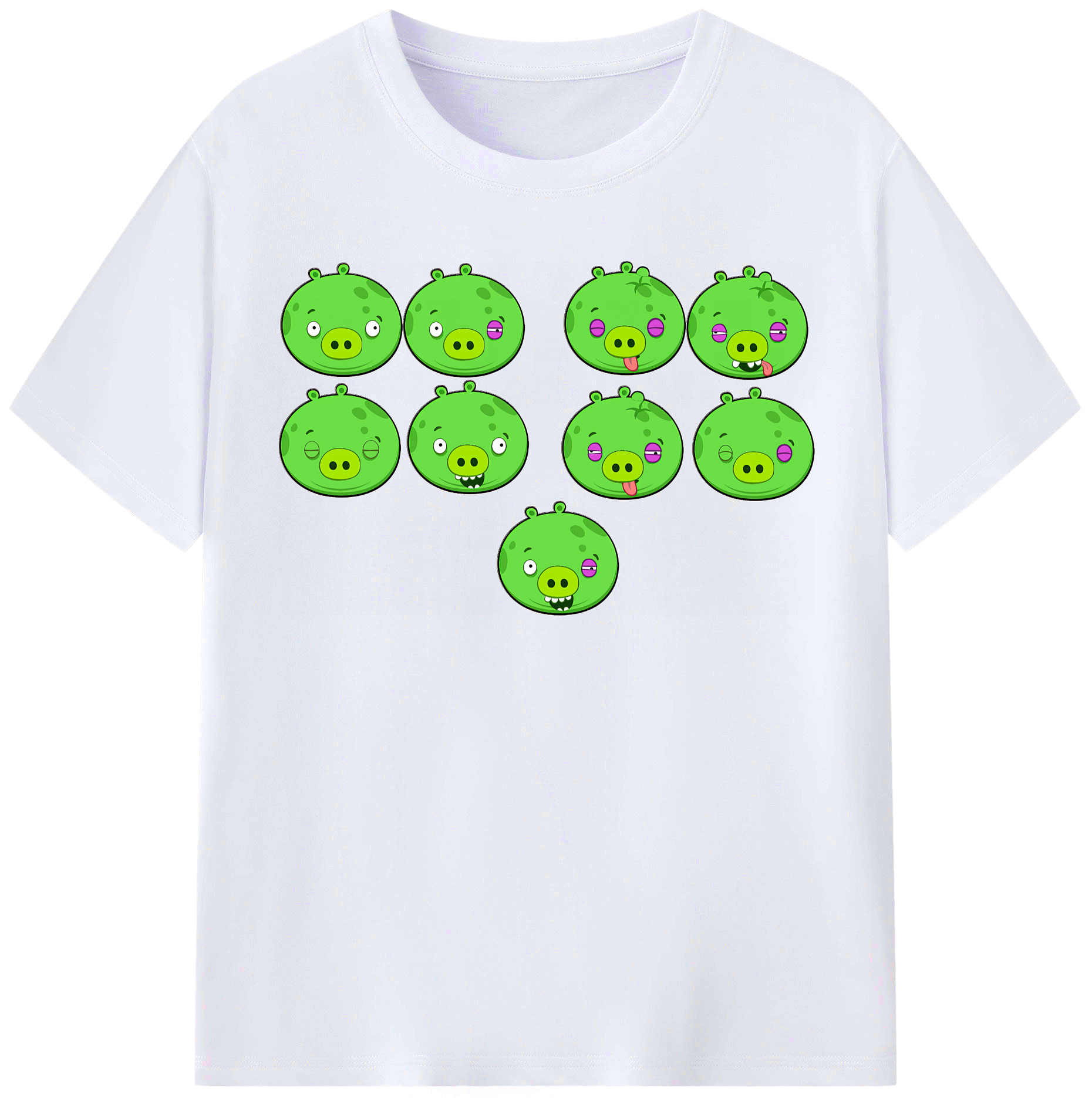 （画像用） Angry Birds アングリーバード レディースカジュアルプリントTシャツ（綿100％）