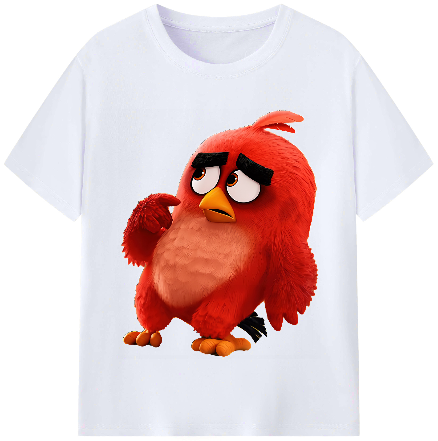 （画像用） Angry Birds アングリーバード レディースカジュアルプリントTシャツ（綿100％）