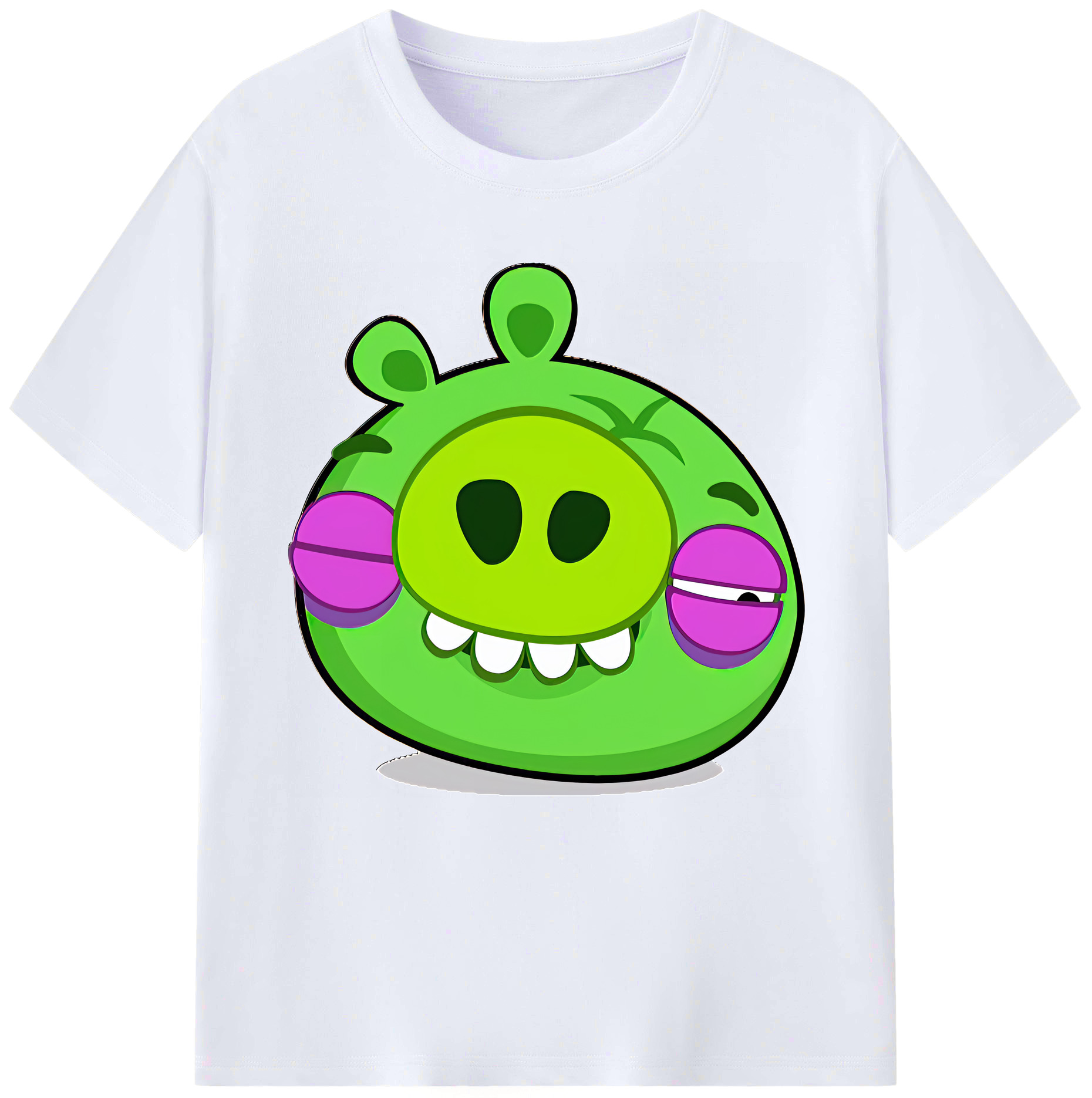 （画像用） Angry Birds アングリーバード レディースカジュアルプリントTシャツ（綿100％）