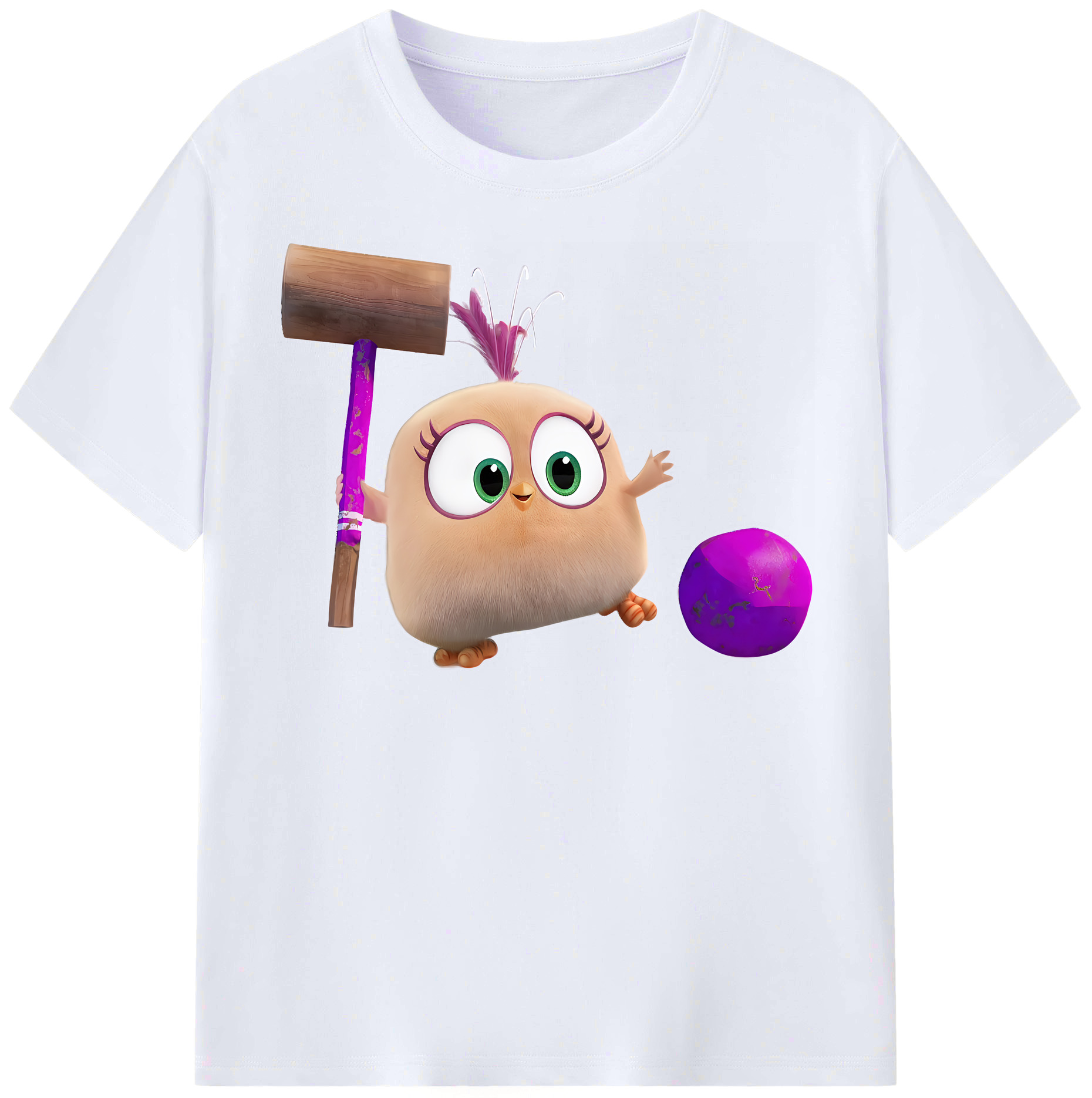 （画像用） Angry Birds アングリーバード レディースカジュアルプリントTシャツ（綿100％）