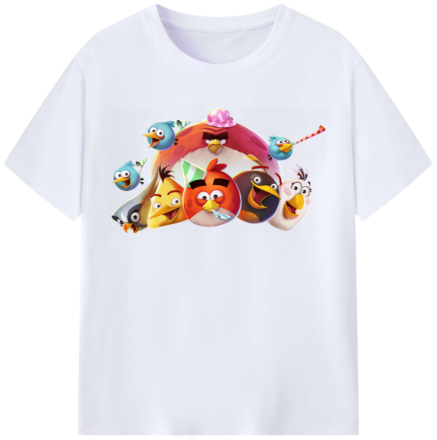 （画像用） Angry Birds アングリーバード レディースカジュアルプリントTシャツ（綿100％）