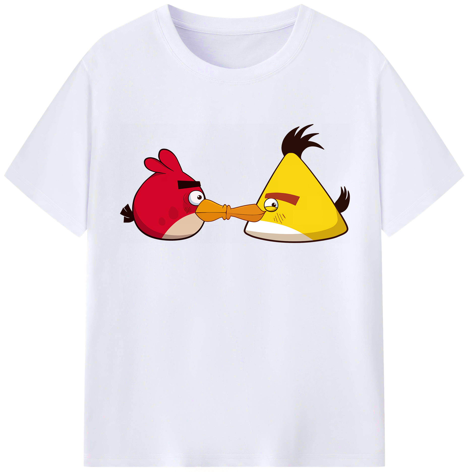 （画像用） Angry Birds アングリーバード レディースカジュアルプリントTシャツ（綿100％）