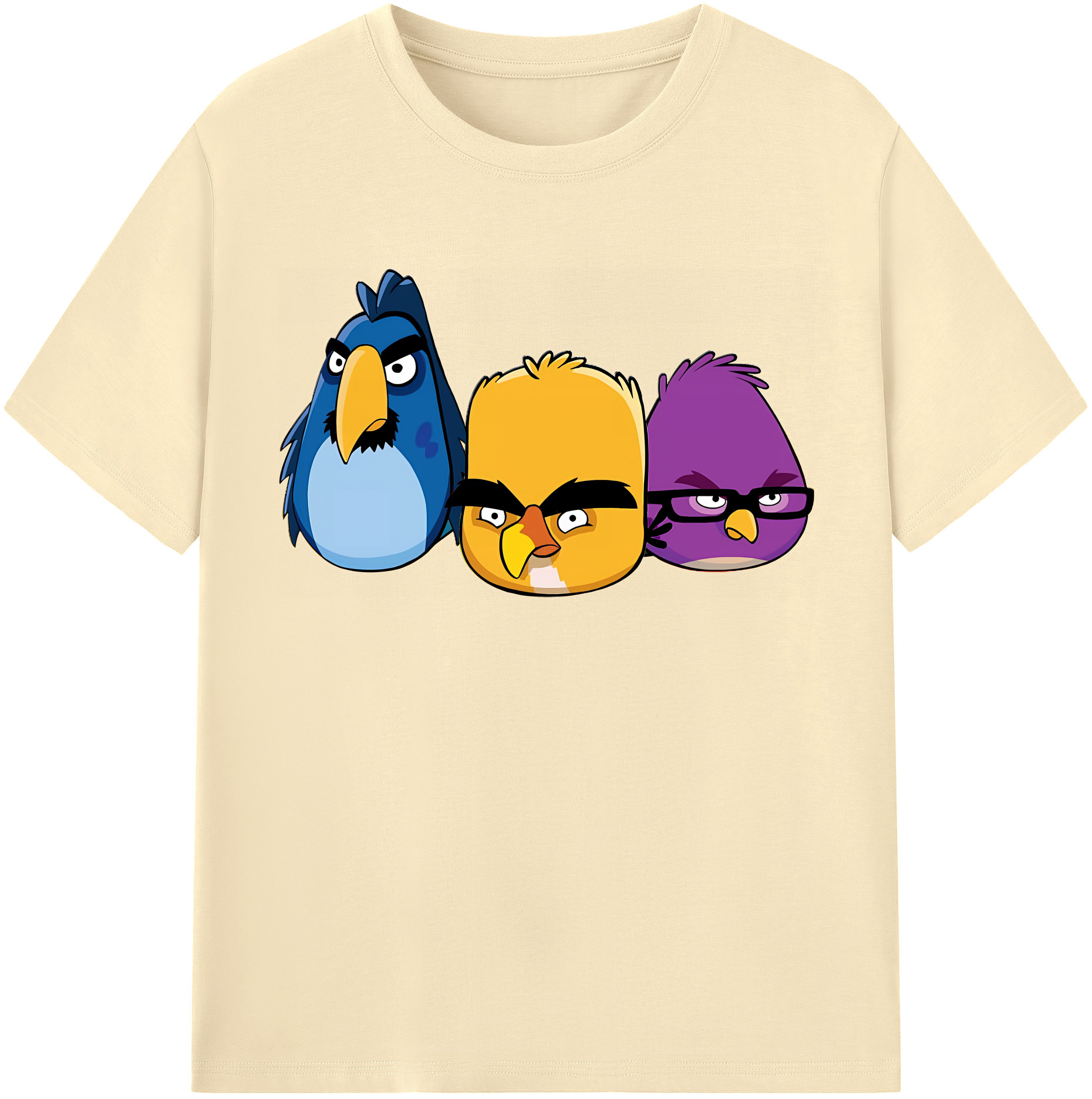（画像用） Angry Birds アングリーバード 綿100％半袖Tシャツ（フロントプリント）