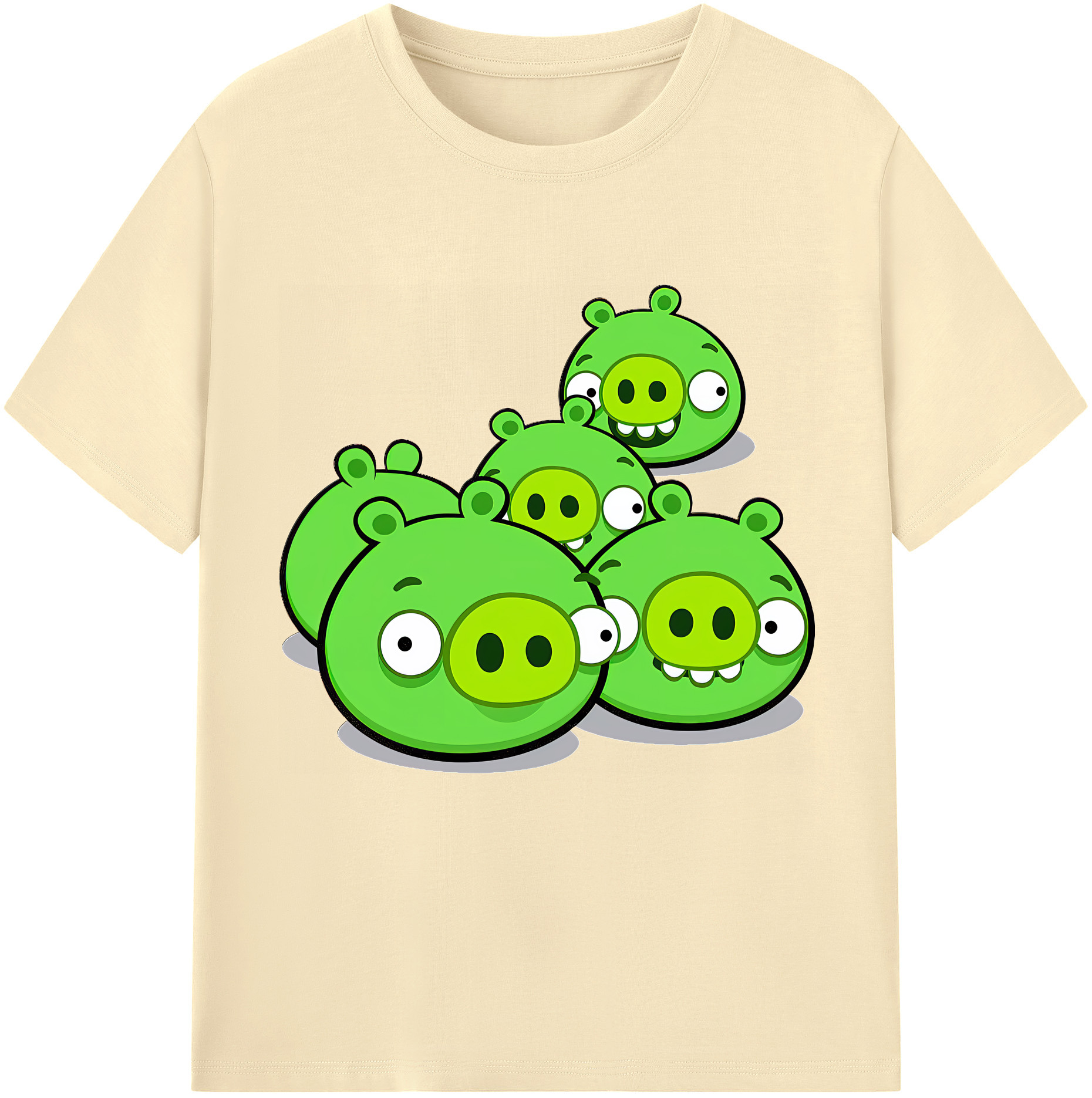 （画像用） Angry Birds アングリーバード 綿100％半袖Tシャツ（フロントプリント）