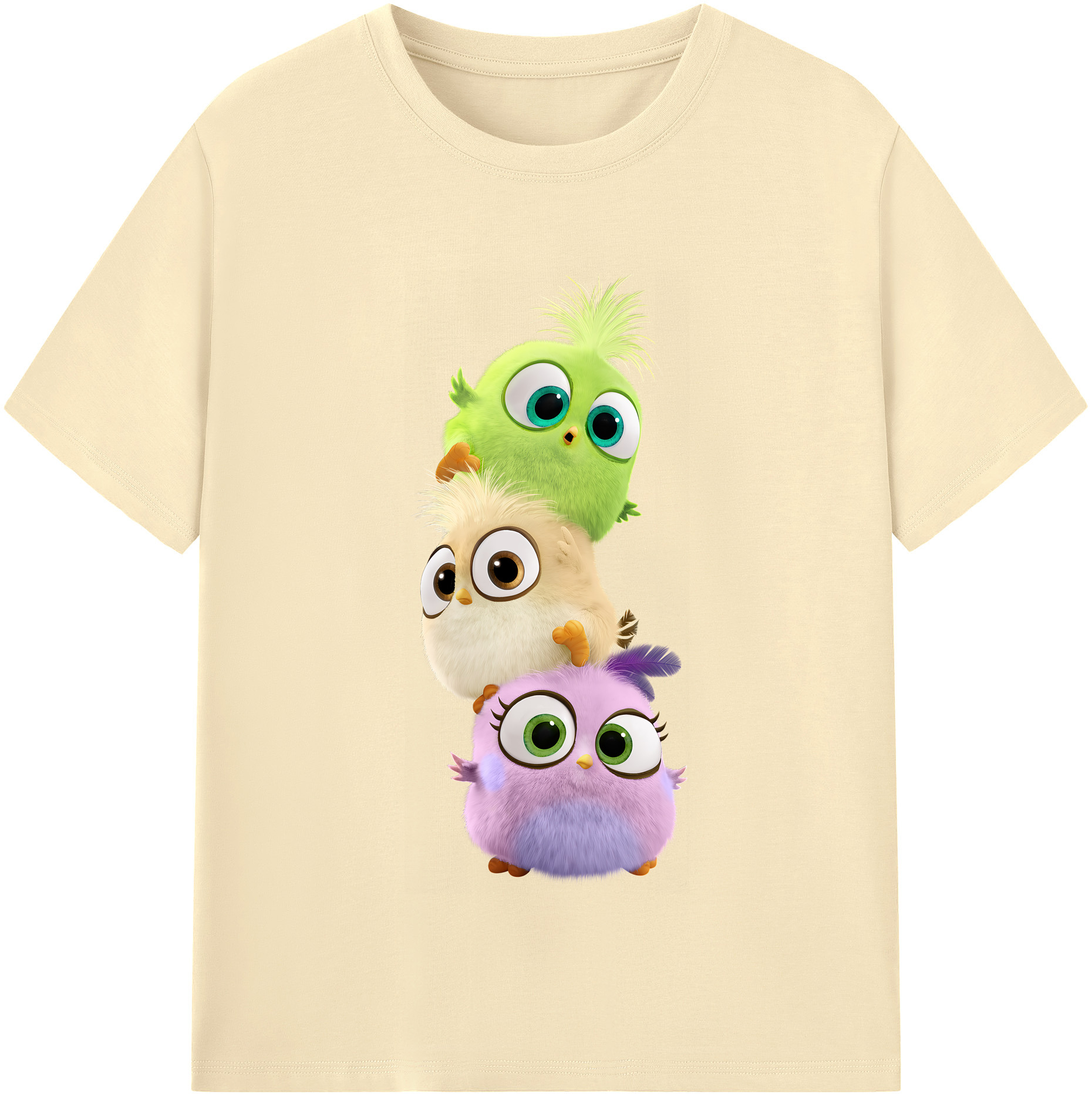 （画像用） Angry Birds アングリーバード 綿100％半袖Tシャツ（フロントプリント）