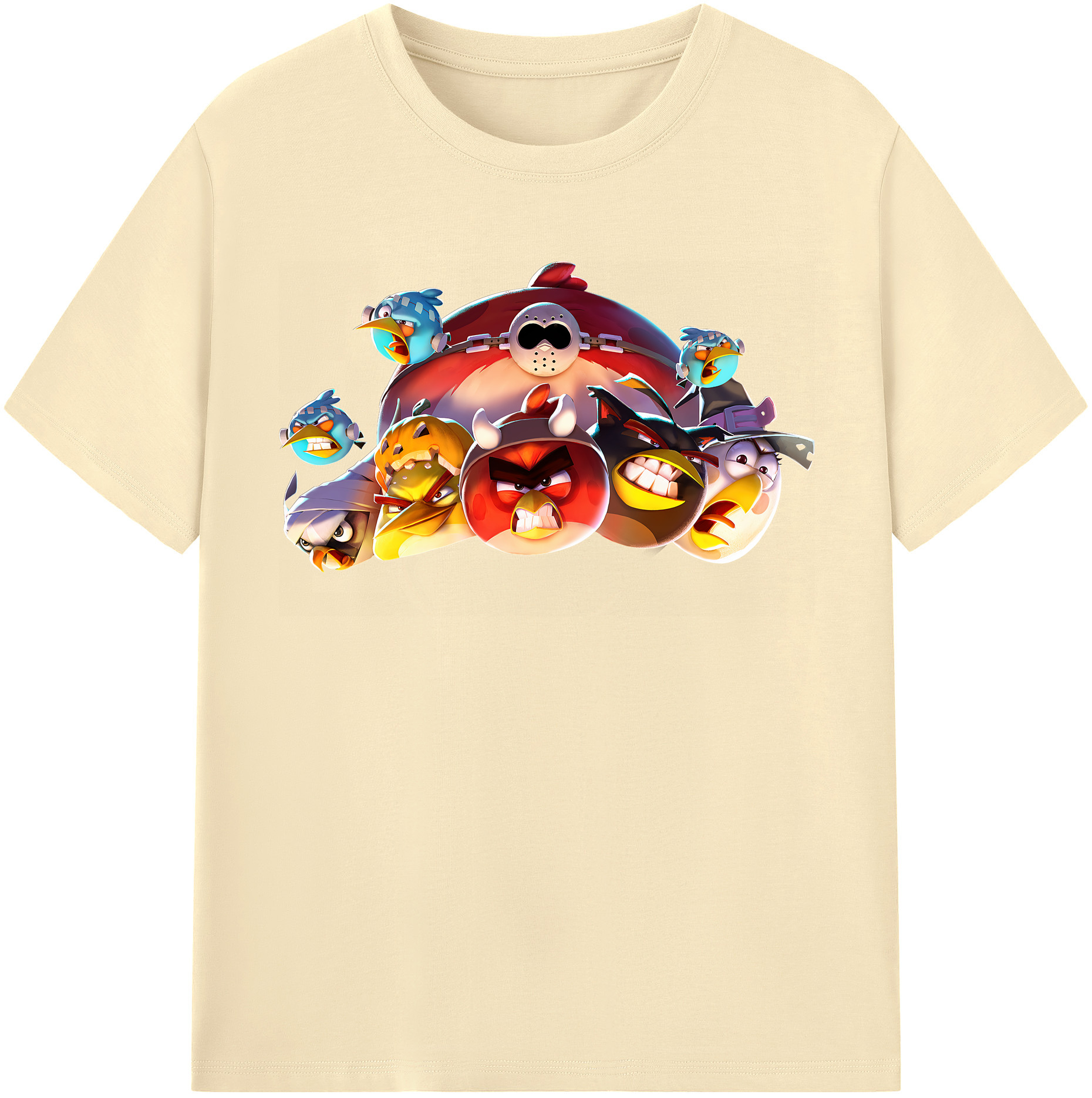 （画像用） Angry Birds アングリーバード 綿100％半袖Tシャツ（フロントプリント）