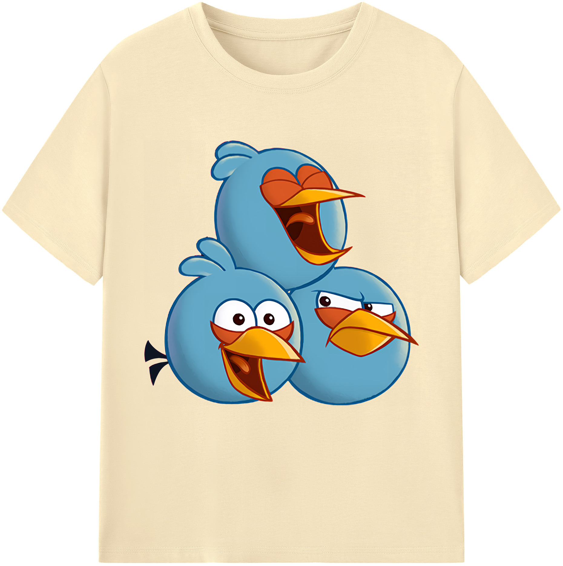 （画像用） Angry Birds アングリーバード 綿100％半袖Tシャツ（フロントプリント）