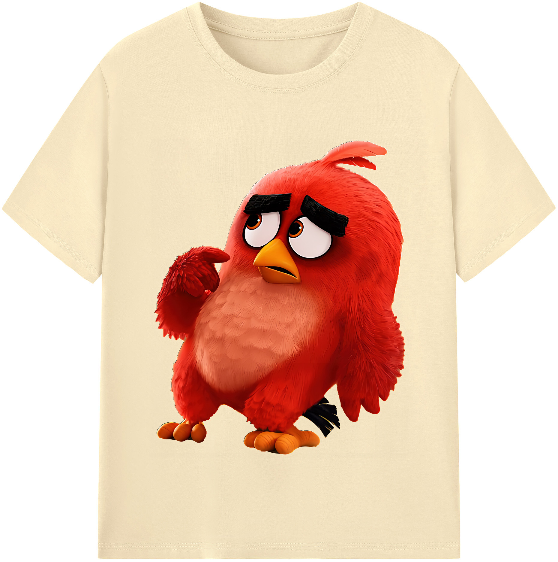 （画像用） Angry Birds アングリーバード 綿100％半袖Tシャツ（フロントプリント）