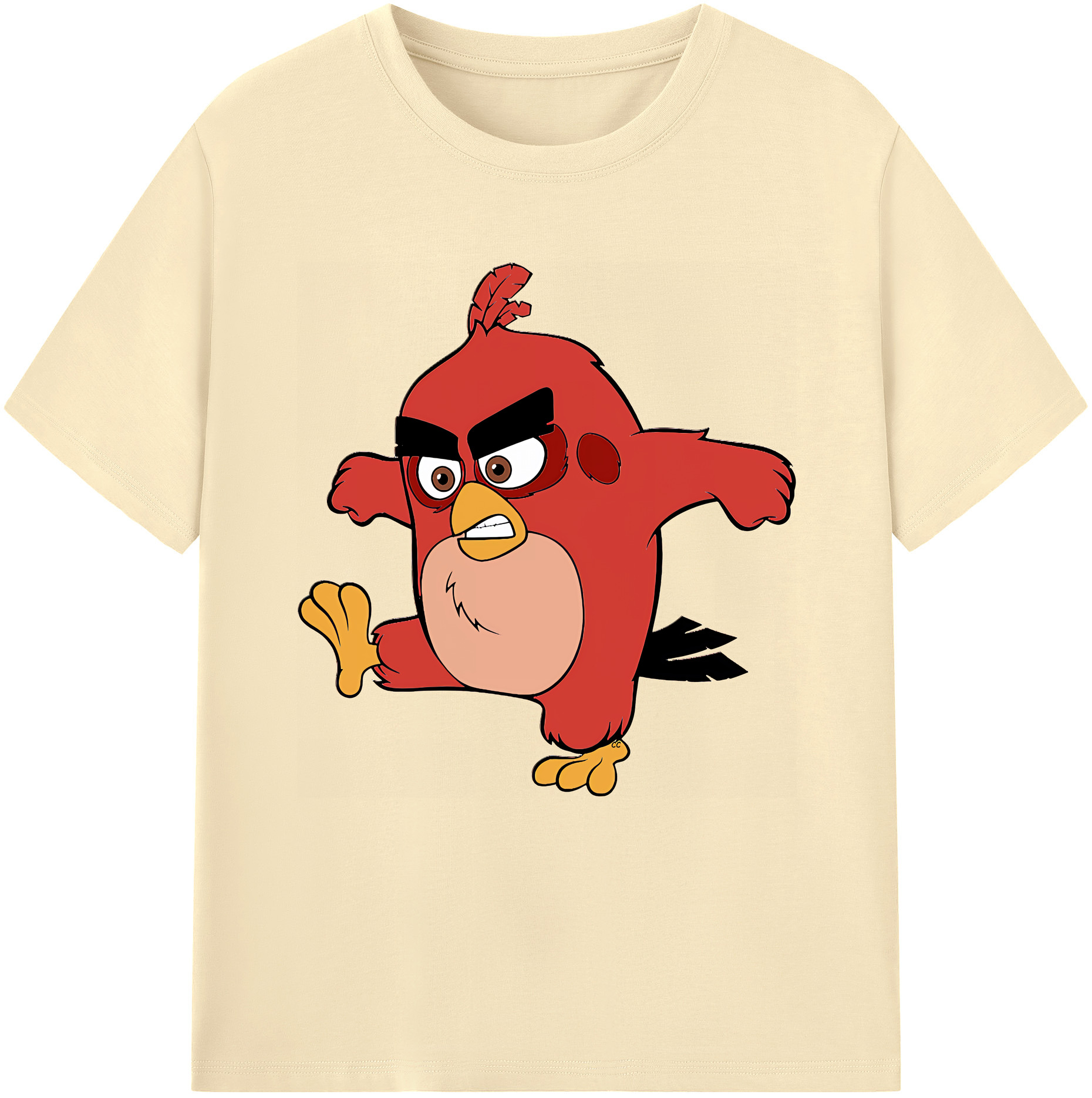 （画像用） Angry Birds アングリーバード 綿100％半袖Tシャツ（フロントプリント）