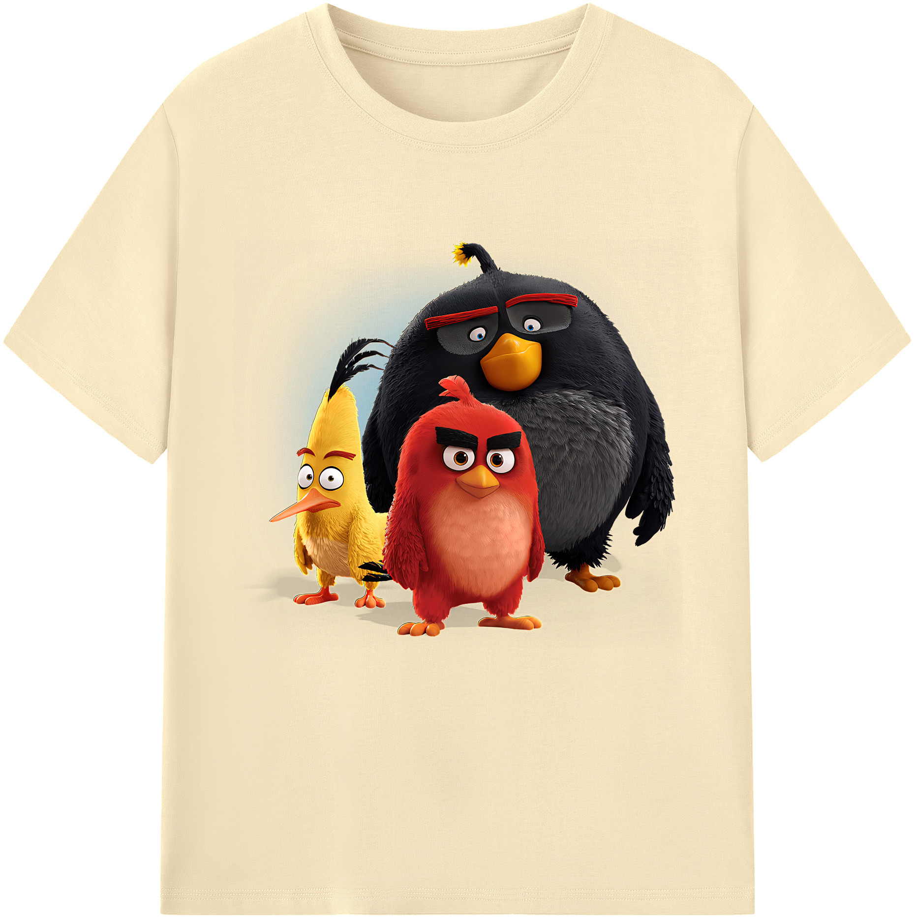 （画像用） Angry Birds アングリーバード 綿100％半袖Tシャツ（フロントプリント）