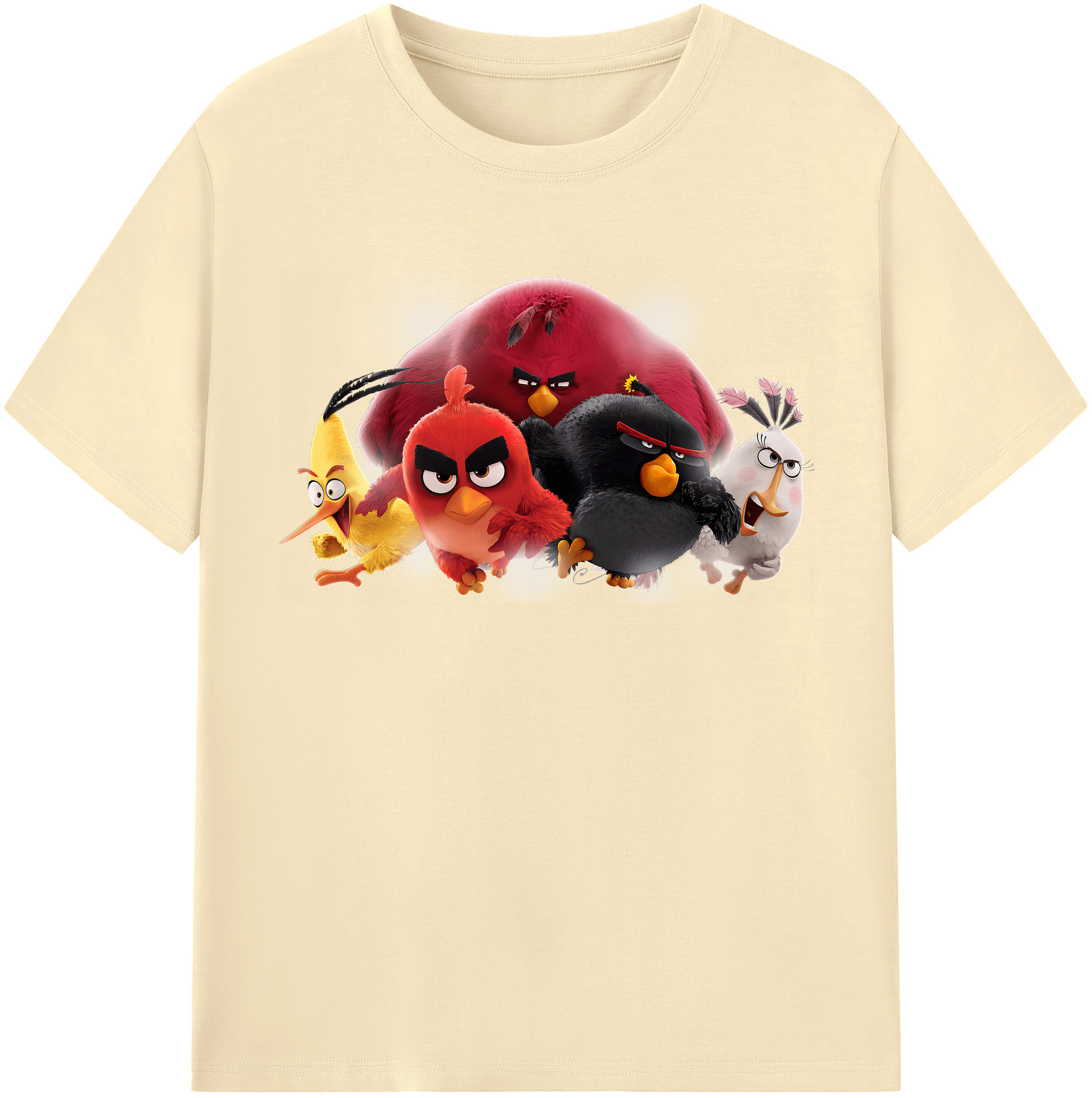 （画像用） Angry Birds アングリーバード 綿100％半袖Tシャツ（フロントプリント）