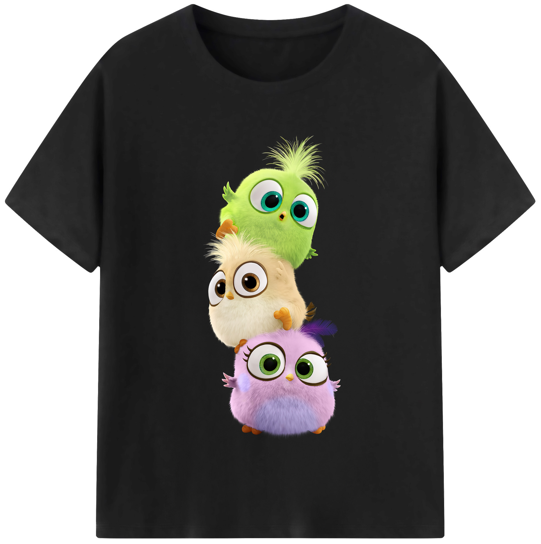 （画像用） Angry Birds アングリーバード 綿100％半袖Tシャツ（フロントプリント）