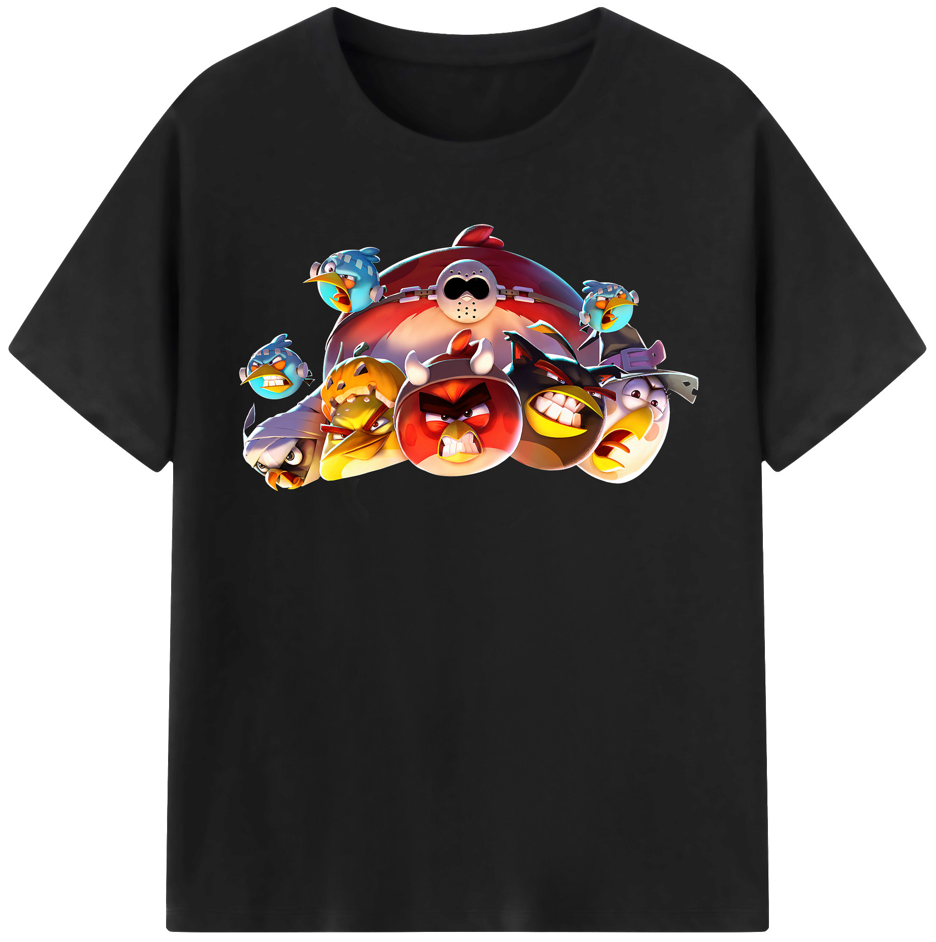 （画像用） Angry Birds アングリーバード 綿100％半袖Tシャツ（フロントプリント）
