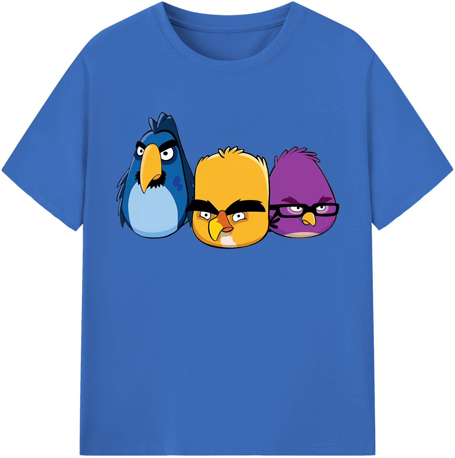 （画像用） Angry Birds アングリーバード 綿100％半袖Tシャツ（フロントプリント）