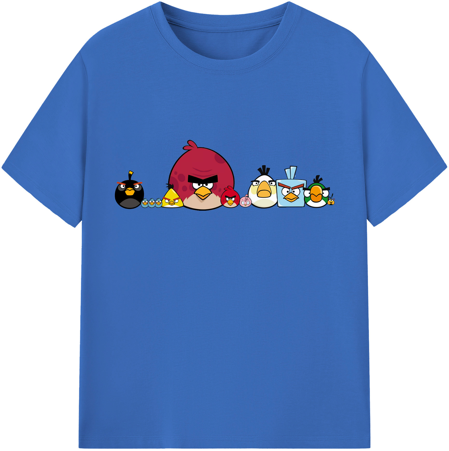 （画像用） Angry Birds アングリーバード 綿100％半袖Tシャツ（フロントプリント）