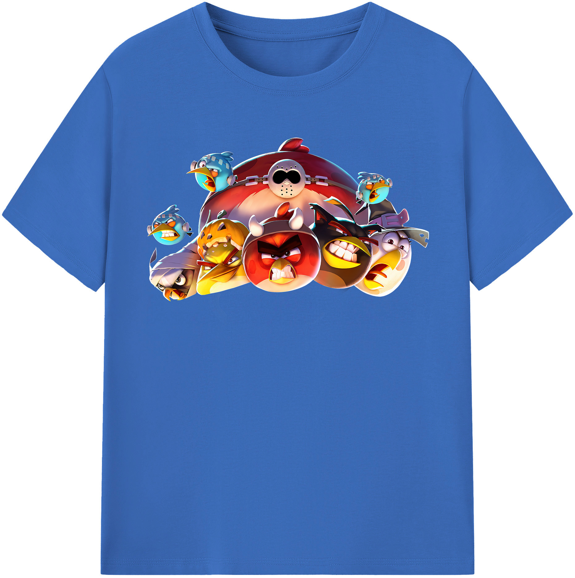 （画像用） Angry Birds アングリーバード 綿100％半袖Tシャツ（フロントプリント）