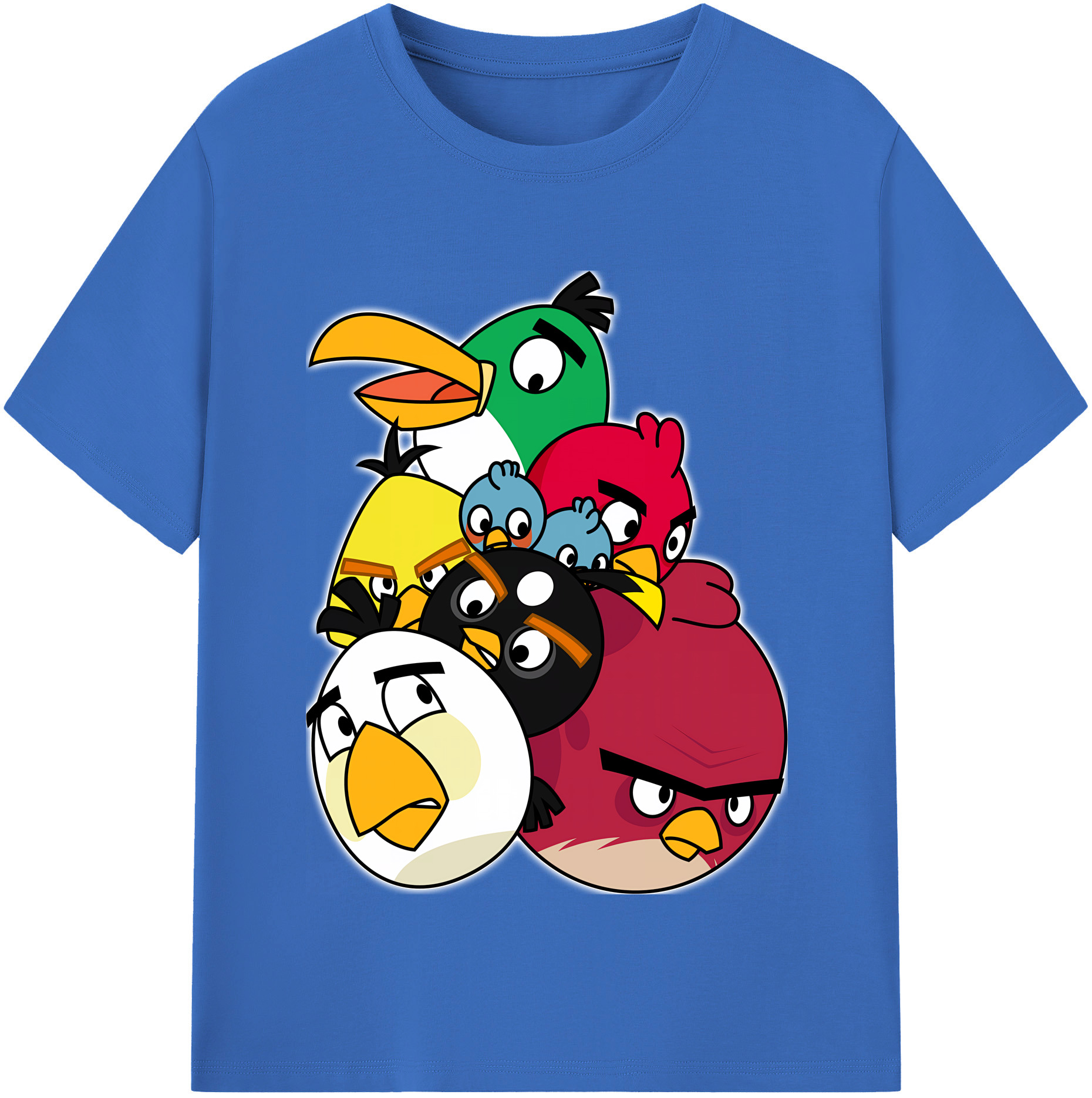 （画像用） Angry Birds アングリーバード 綿100％半袖Tシャツ（フロントプリント）