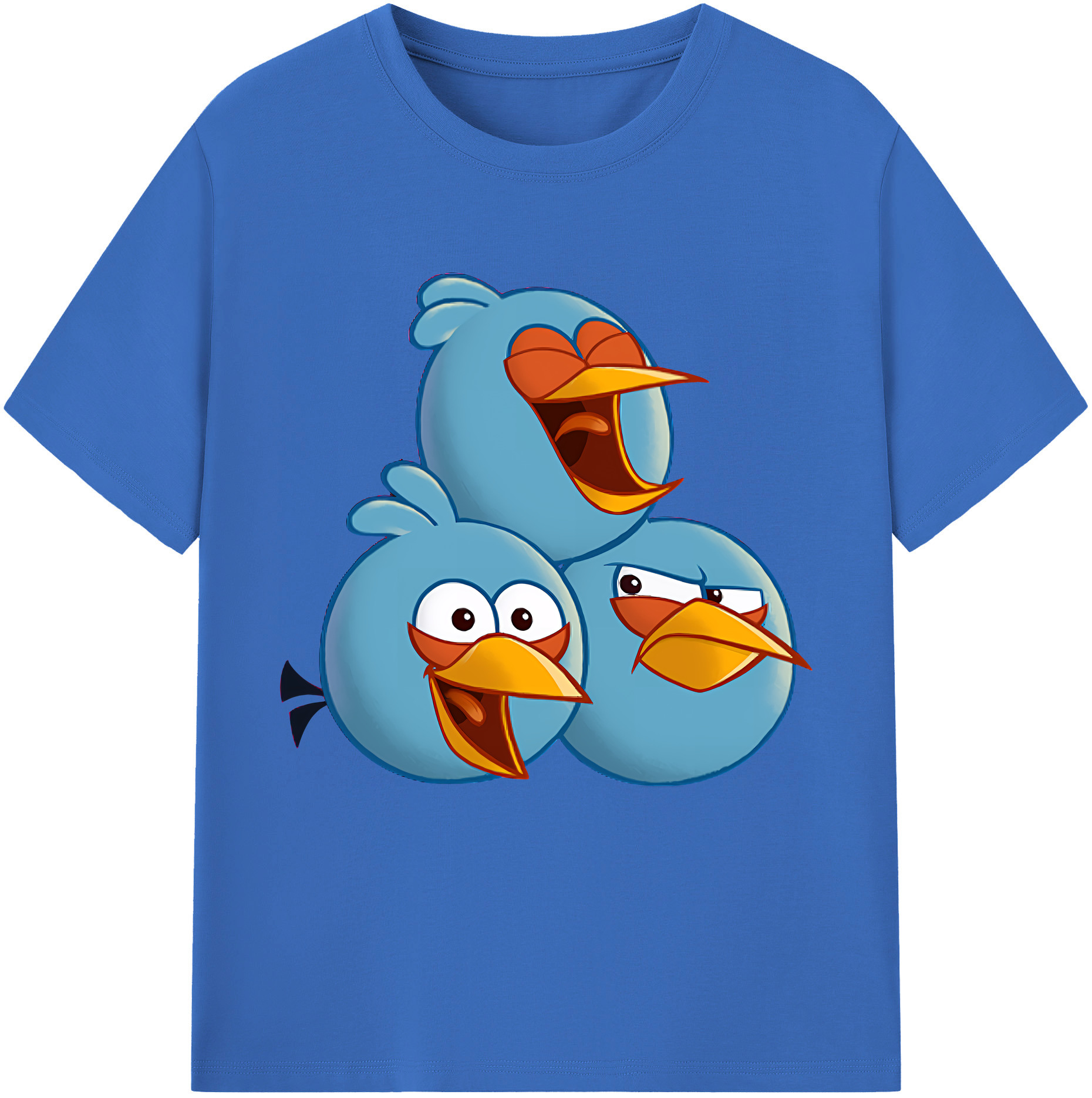 （画像用） Angry Birds アングリーバード 綿100％半袖Tシャツ（フロントプリント）