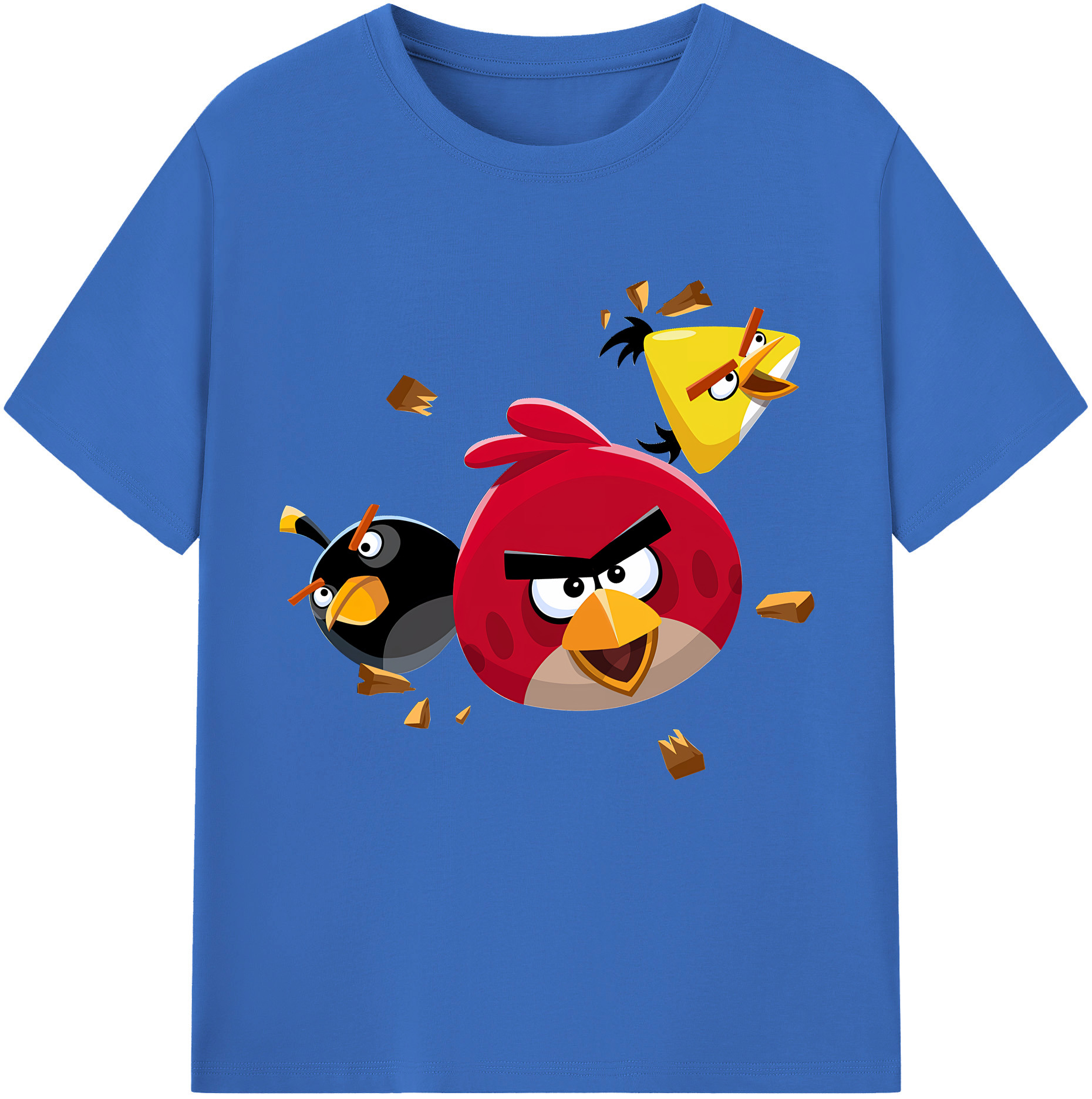 （画像用） Angry Birds アングリーバード 綿100％半袖Tシャツ（フロントプリント）