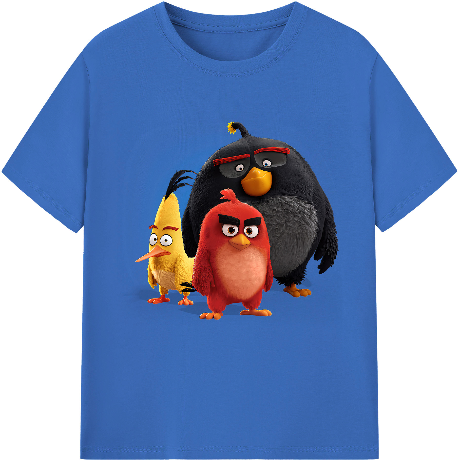 （画像用） Angry Birds アングリーバード 綿100％半袖Tシャツ（フロントプリント）