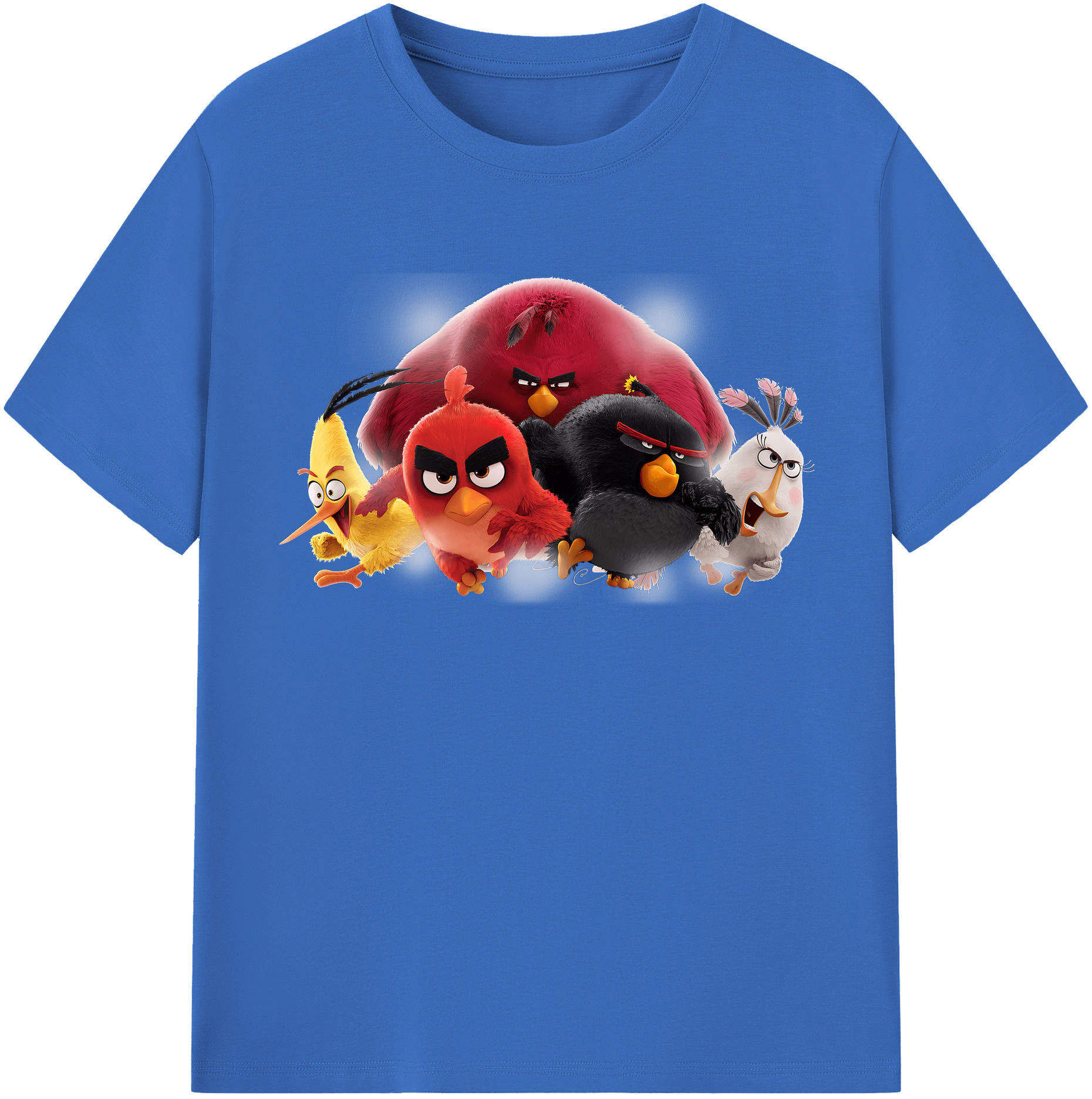 （画像用） Angry Birds アングリーバード 綿100％半袖Tシャツ（フロントプリント）