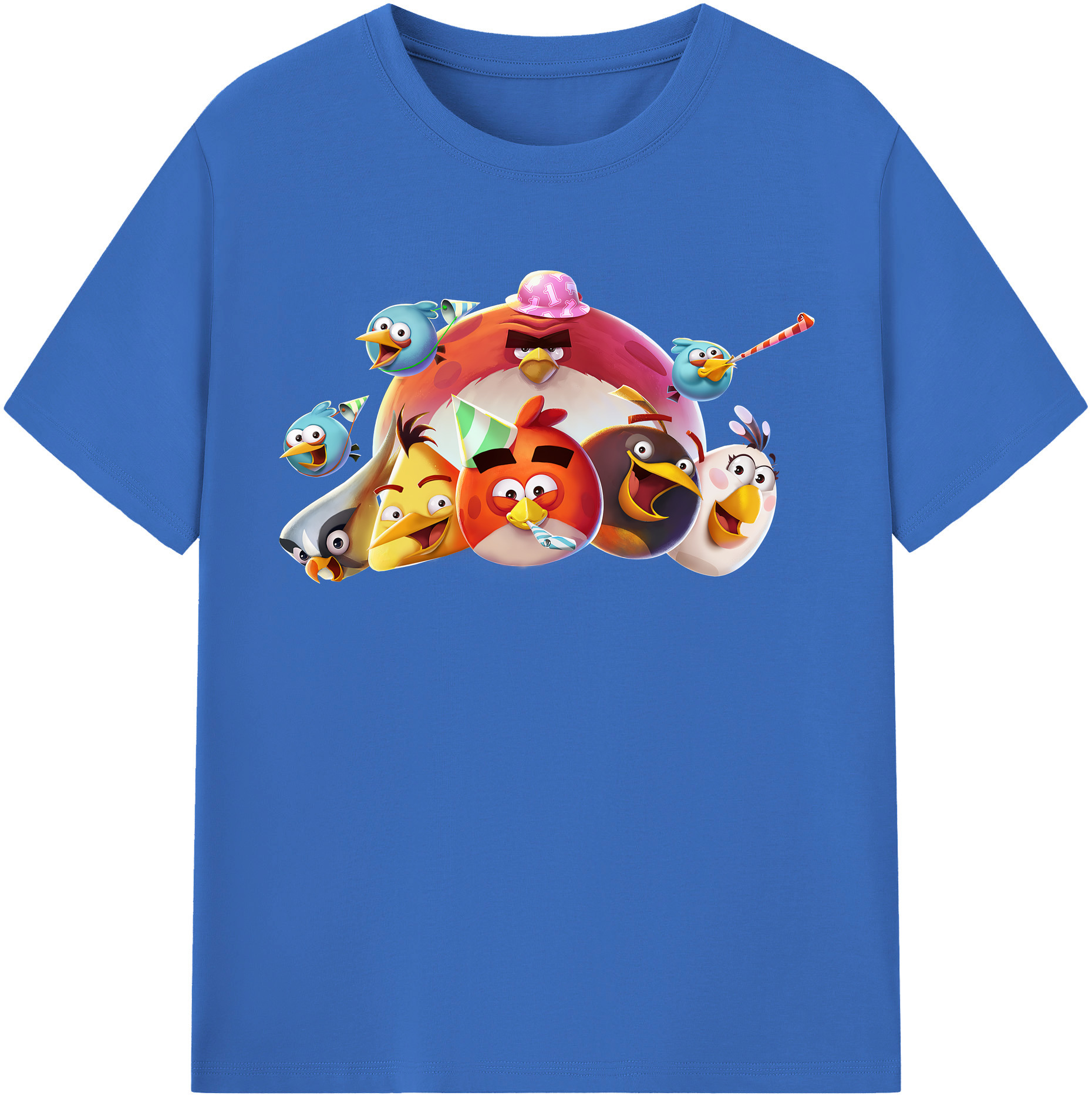 （画像用） Angry Birds アングリーバード 綿100％半袖Tシャツ（フロントプリント）