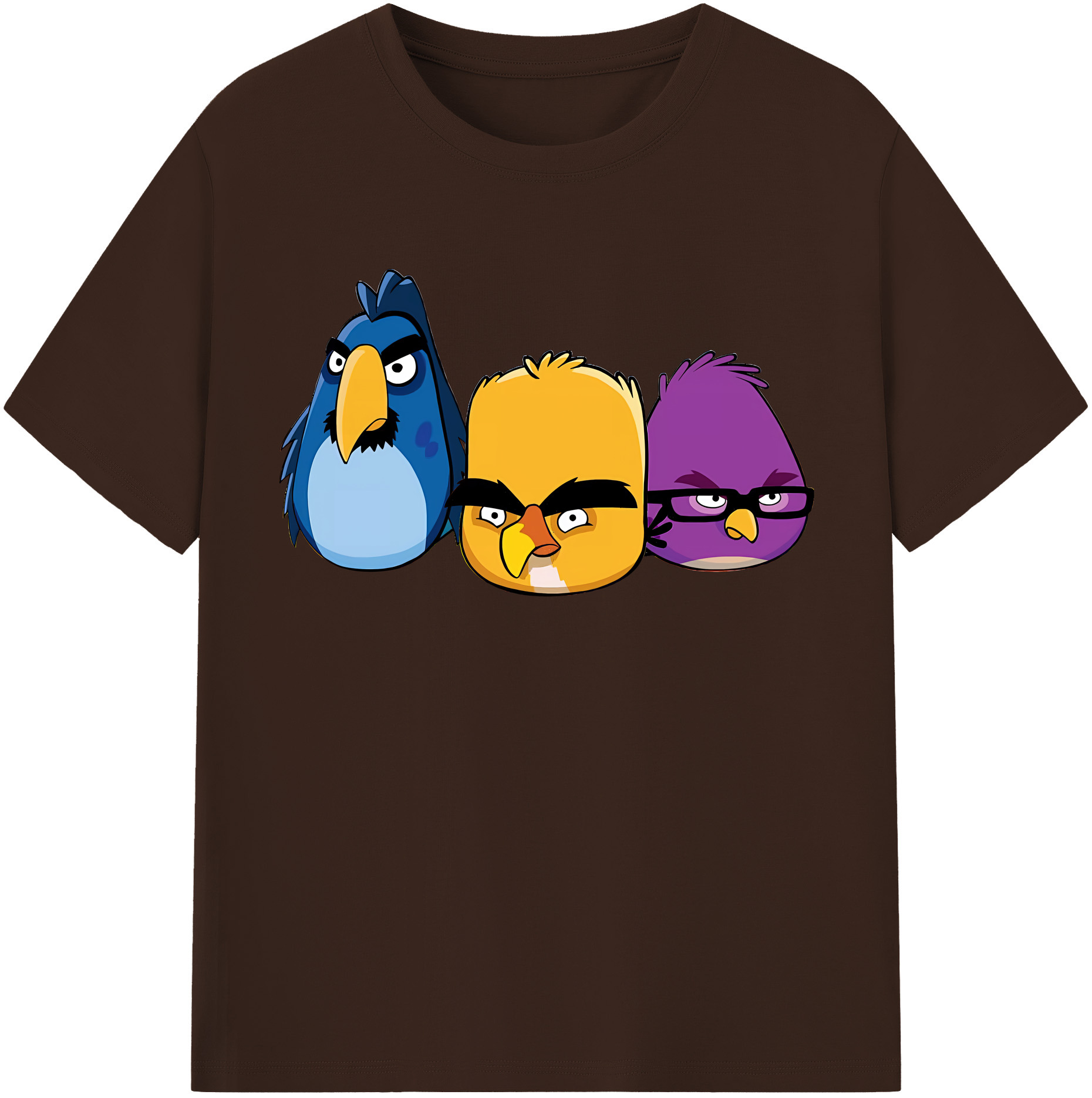 （画像用） Angry Birds アングリーバード 綿100％半袖Tシャツ（フロントプリント）