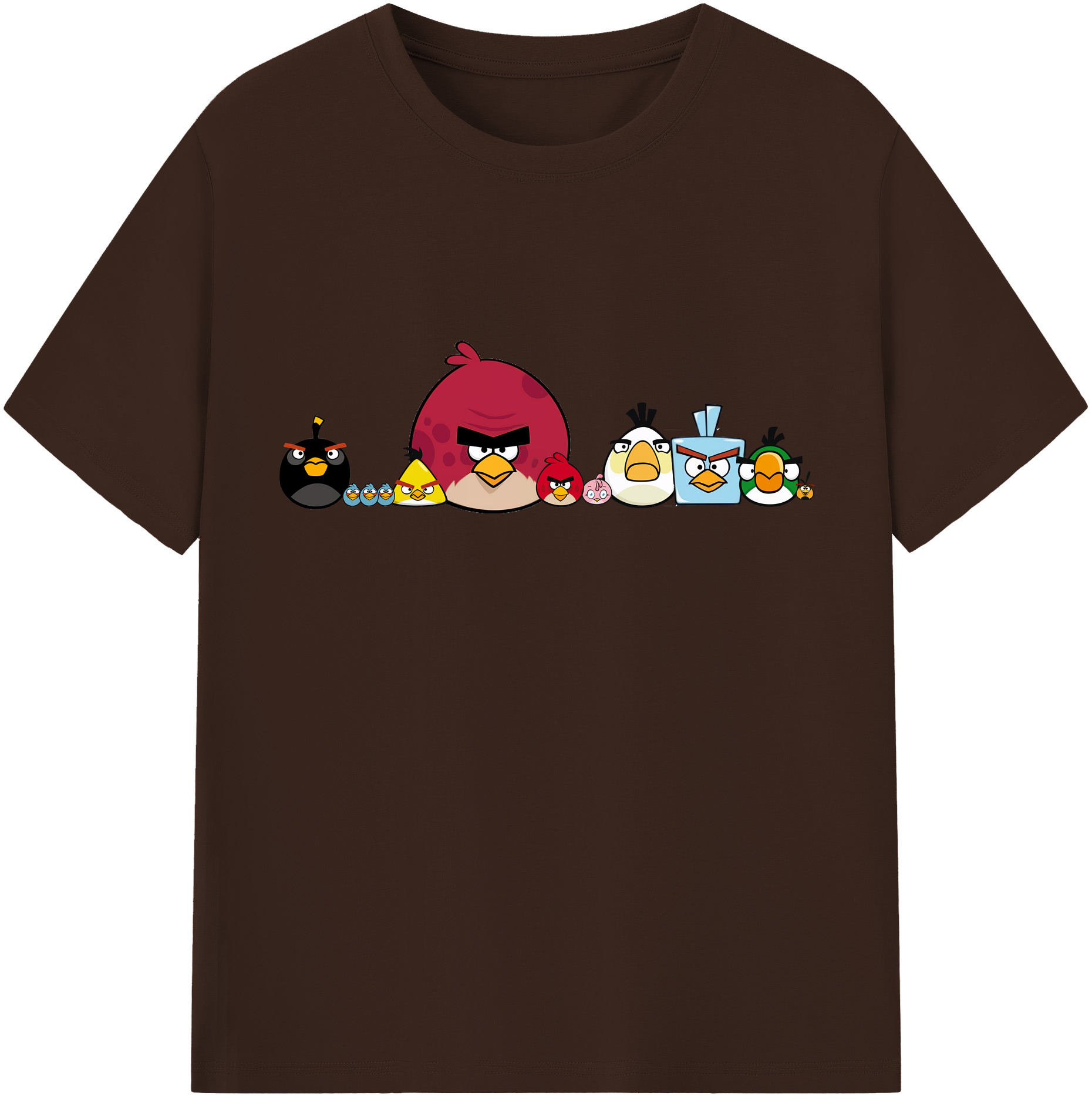 （画像用） Angry Birds アングリーバード 綿100％半袖Tシャツ（フロントプリント）