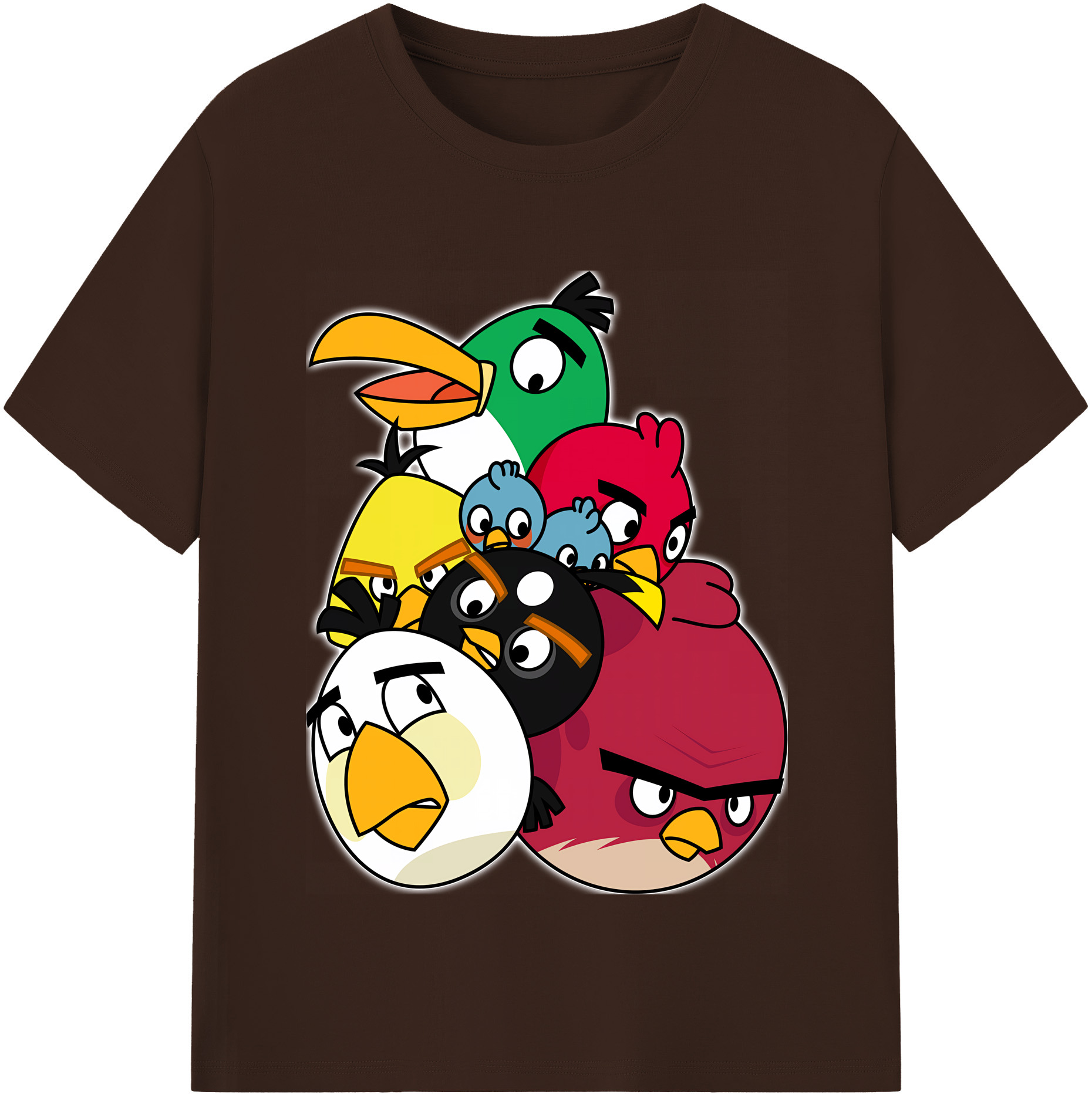 （画像用） Angry Birds アングリーバード 綿100％半袖Tシャツ（フロントプリント）