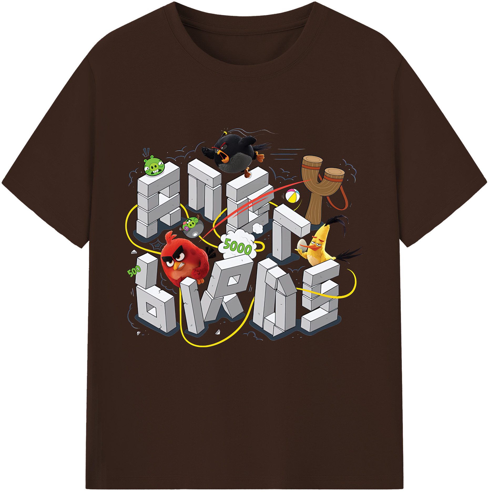 （画像用） Angry Birds アングリーバード 綿100％半袖Tシャツ（フロントプリント）