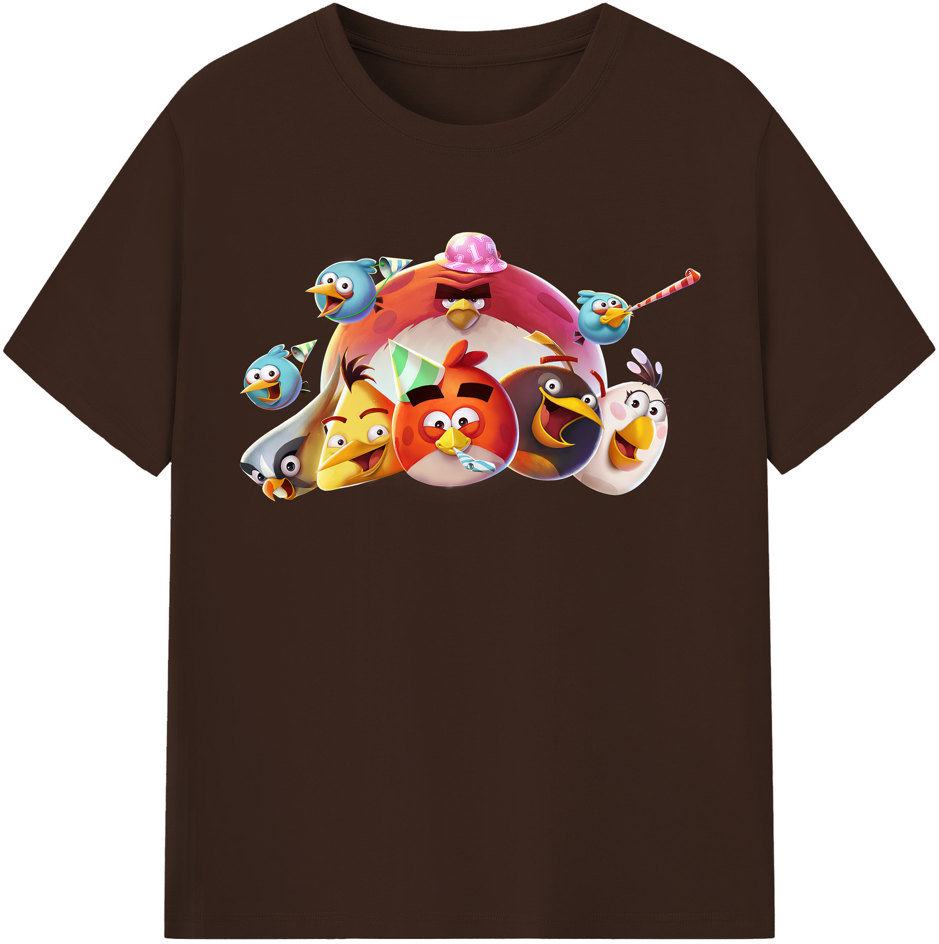 （画像用） Angry Birds アングリーバード 綿100％半袖Tシャツ（フロントプリント）