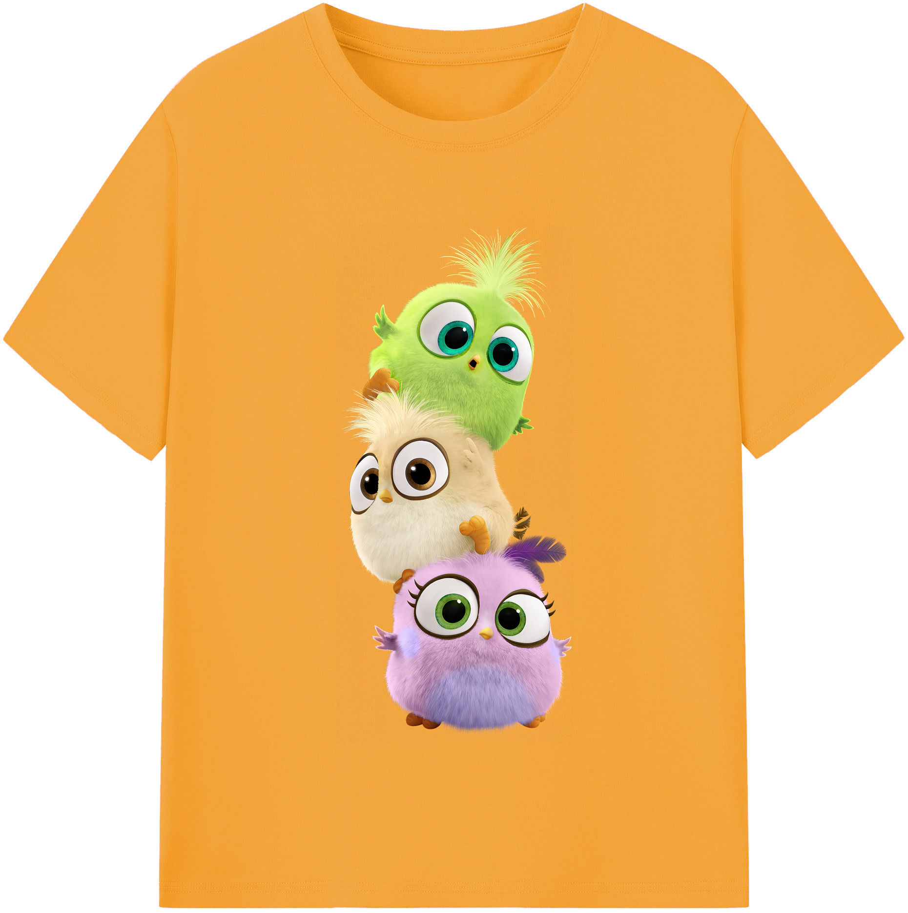 （画像用） Angry Birds アングリーバード 綿100％半袖Tシャツ（フロントプリント）