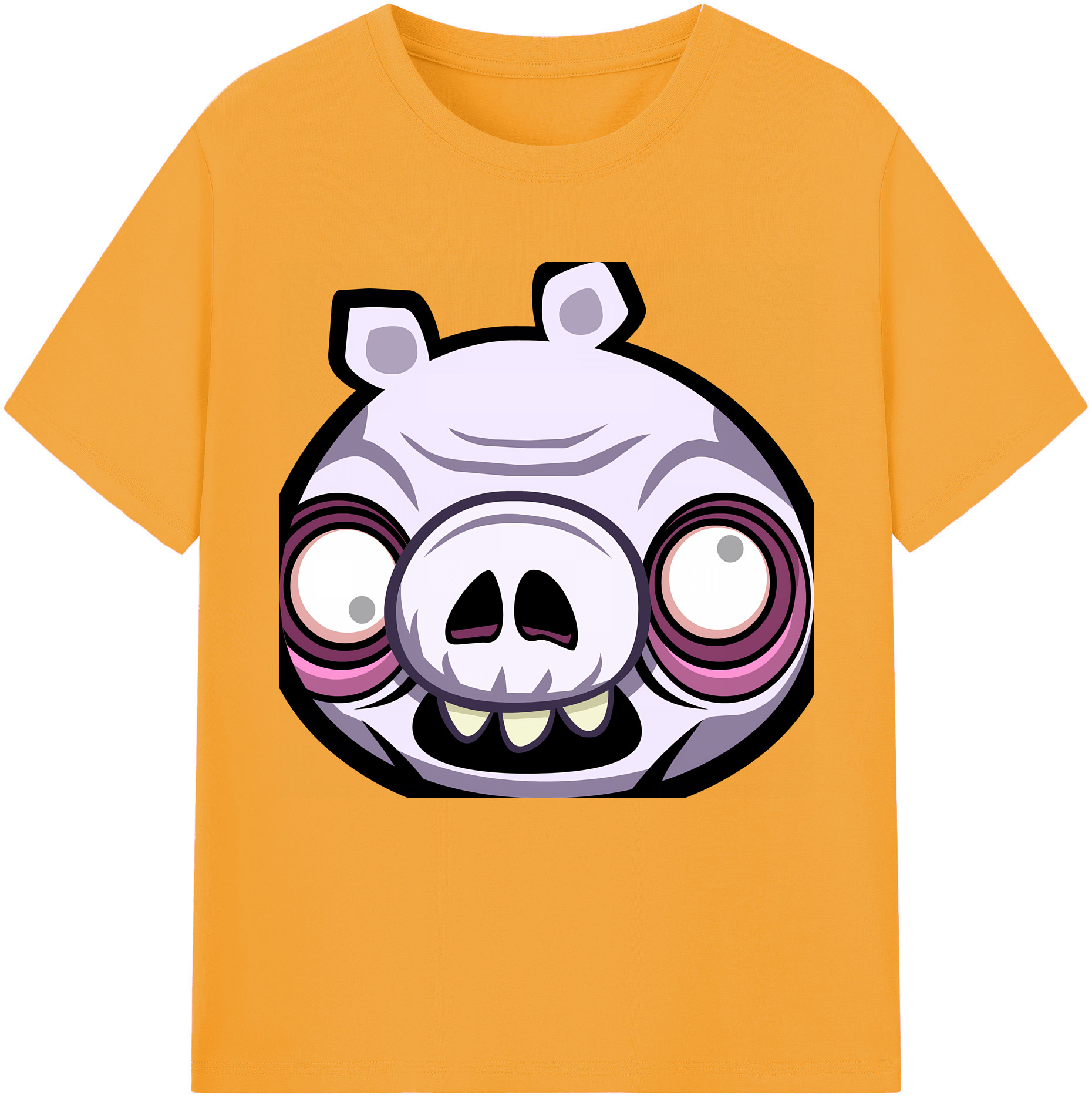 （画像用） Angry Birds アングリーバード 綿100％半袖Tシャツ（フロントプリント）