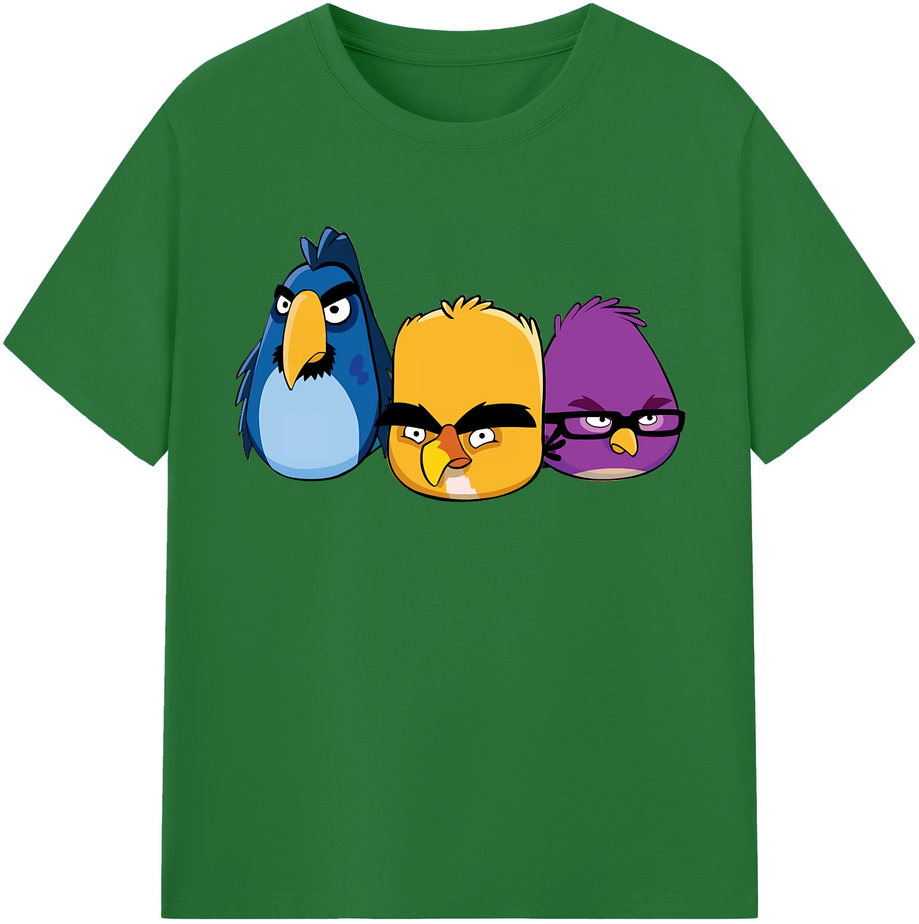 （画像用） Angry Birds アングリーバード 綿100％半袖Tシャツ（フロントプリント）