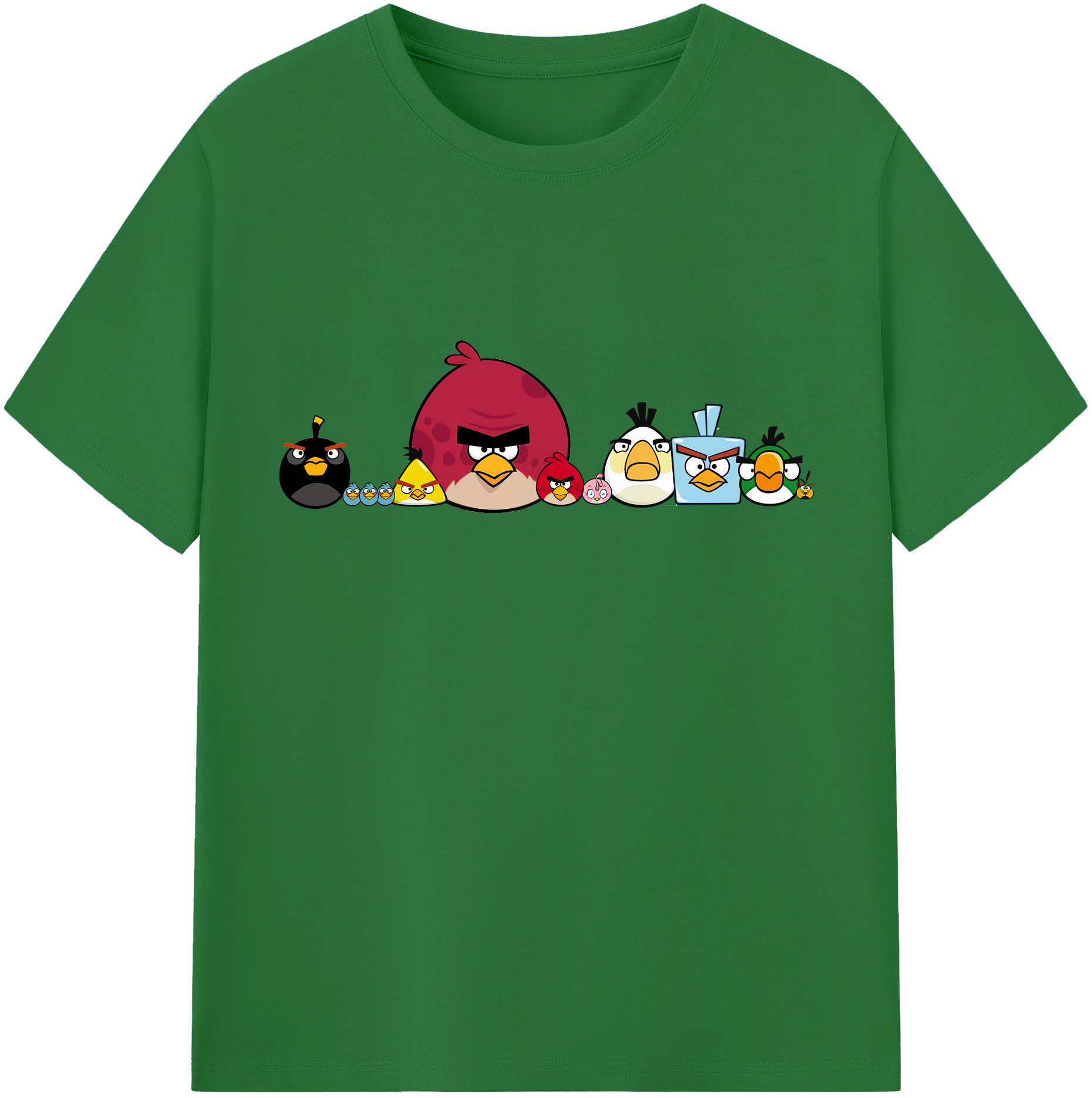 （画像用） Angry Birds アングリーバード 綿100％半袖Tシャツ（フロントプリント）