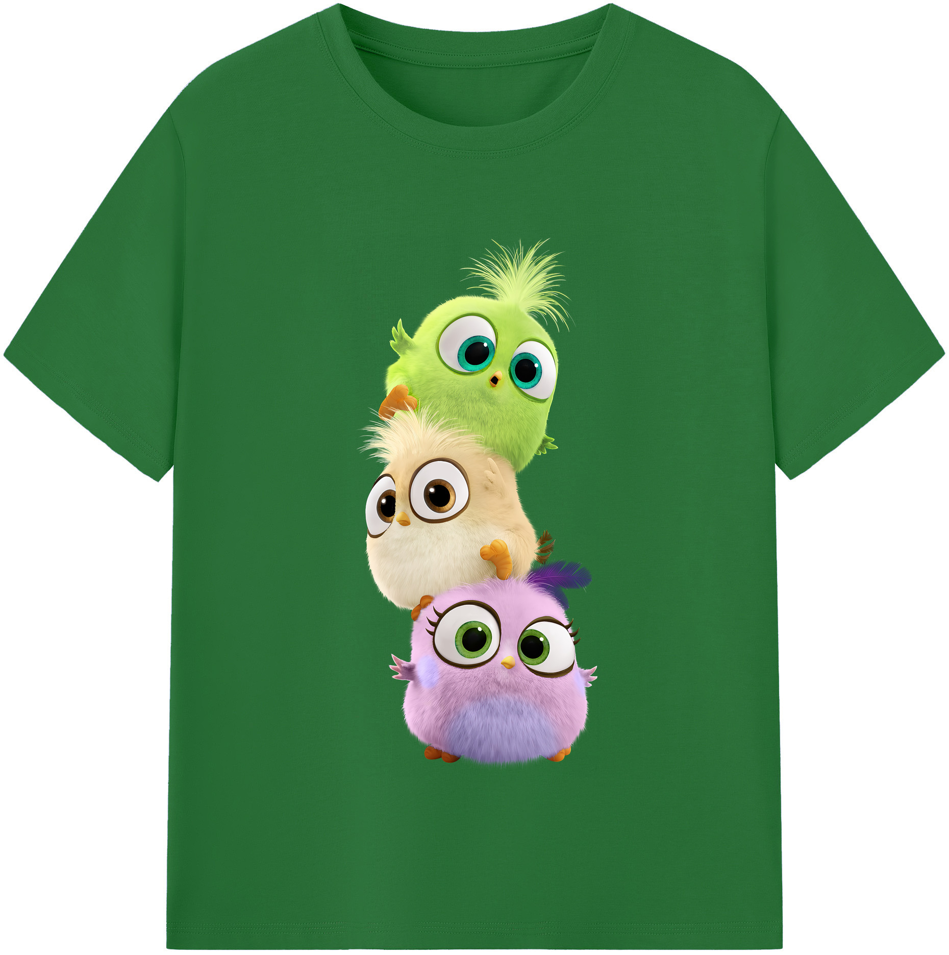 （画像用） Angry Birds アングリーバード 綿100％半袖Tシャツ（フロントプリント）