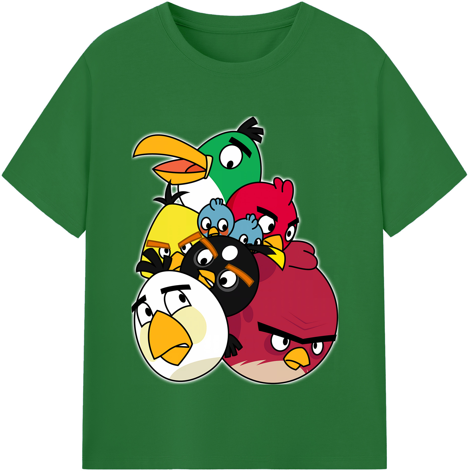 （画像用） Angry Birds アングリーバード 綿100％半袖Tシャツ（フロントプリント）