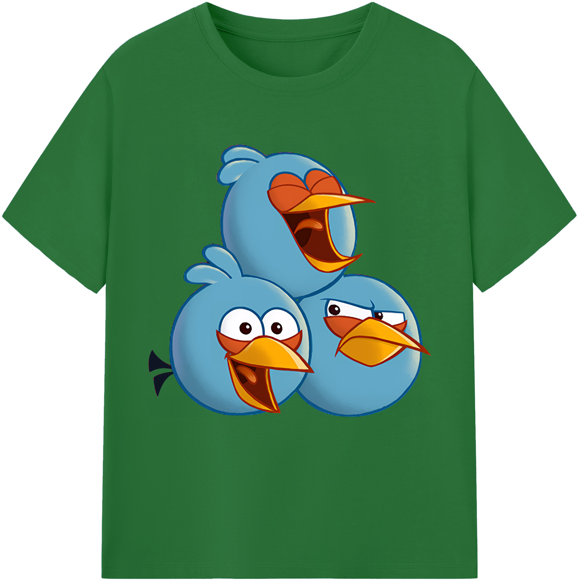 （画像用） Angry Birds アングリーバード 綿100％半袖Tシャツ（フロントプリント）