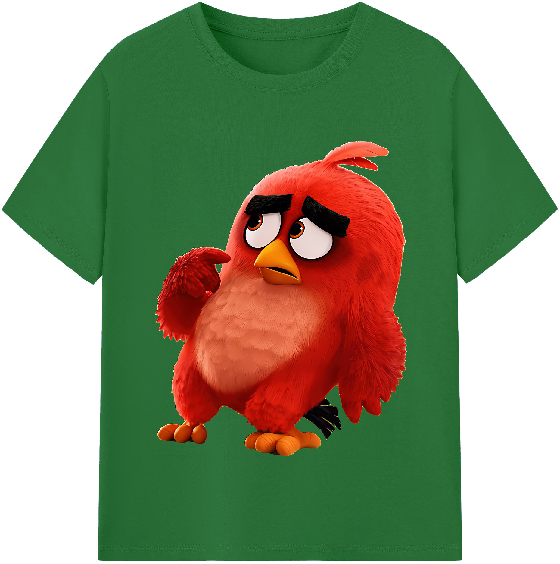 （画像用） Angry Birds アングリーバード 綿100％半袖Tシャツ（フロントプリント）