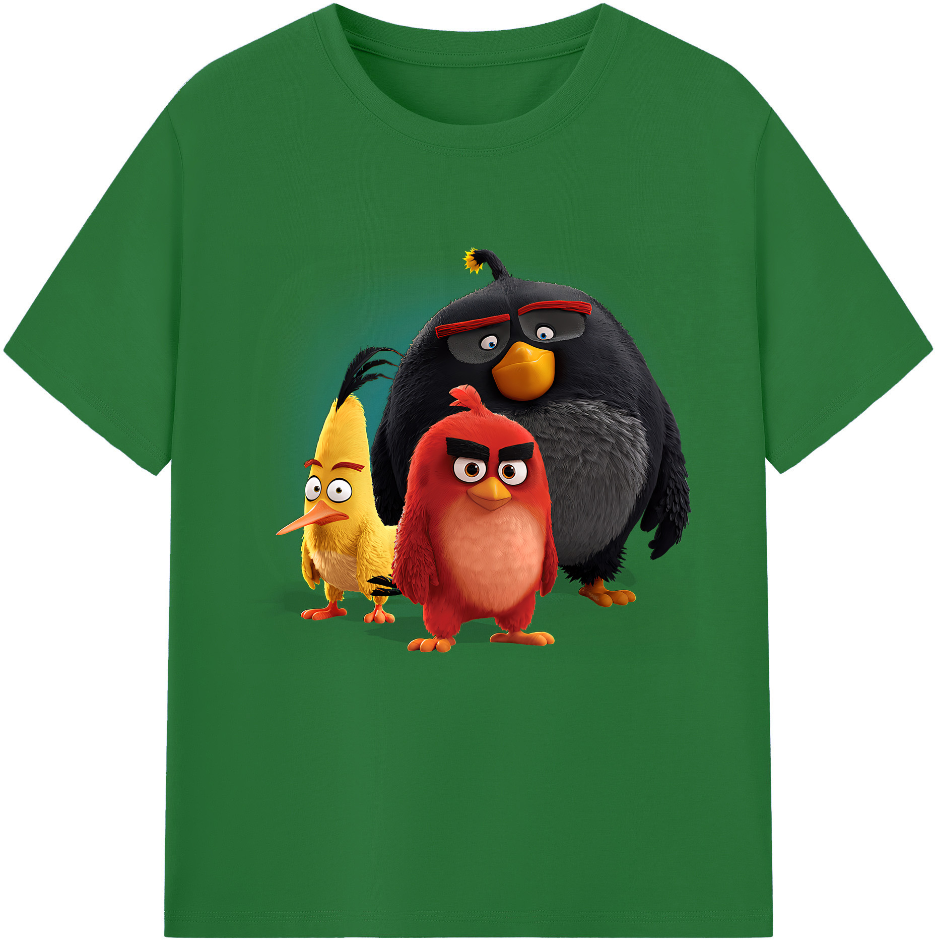 （画像用） Angry Birds アングリーバード 綿100％半袖Tシャツ（フロントプリント）