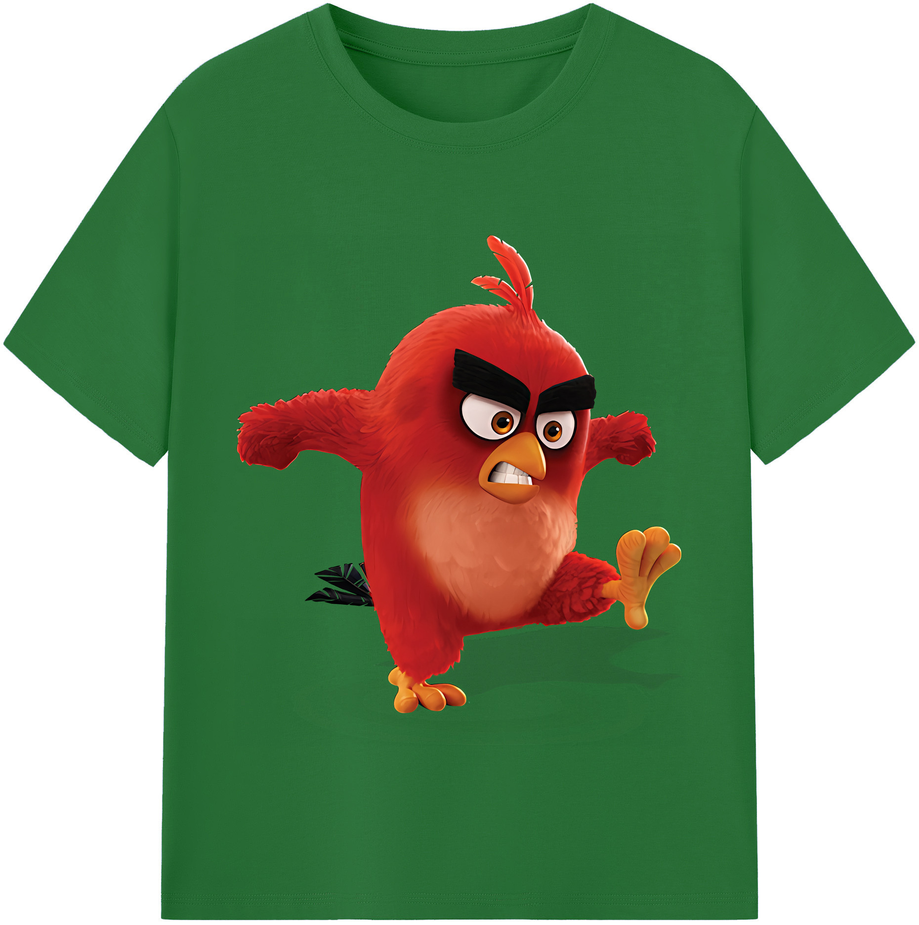 （画像用） Angry Birds アングリーバード 綿100％半袖Tシャツ（フロントプリント）