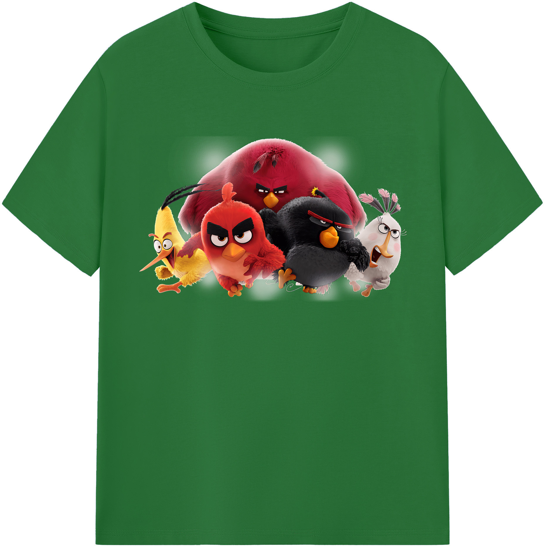 （画像用） Angry Birds アングリーバード 綿100％半袖Tシャツ（フロントプリント）