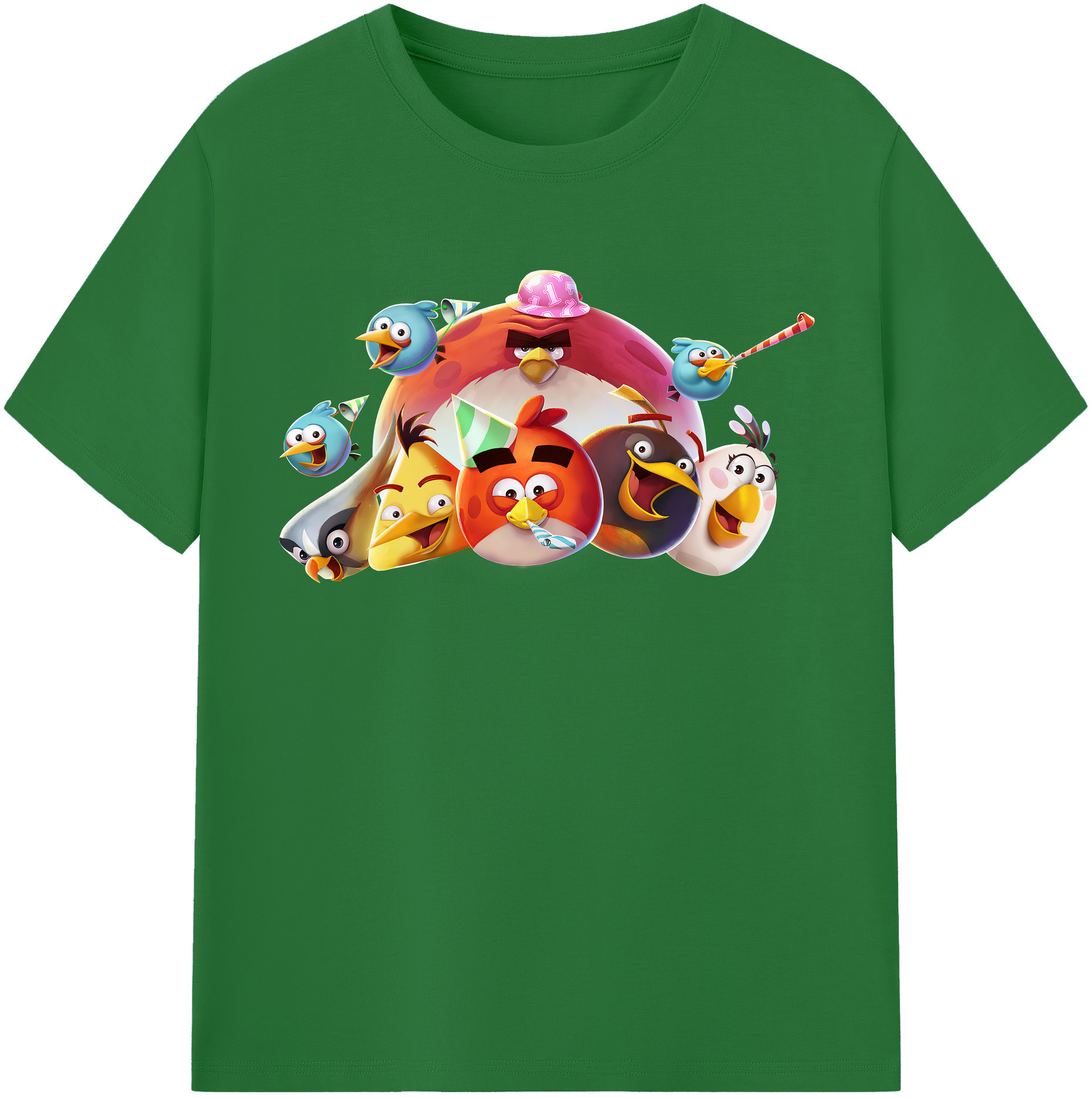 （画像用） Angry Birds アングリーバード 綿100％半袖Tシャツ（フロントプリント）