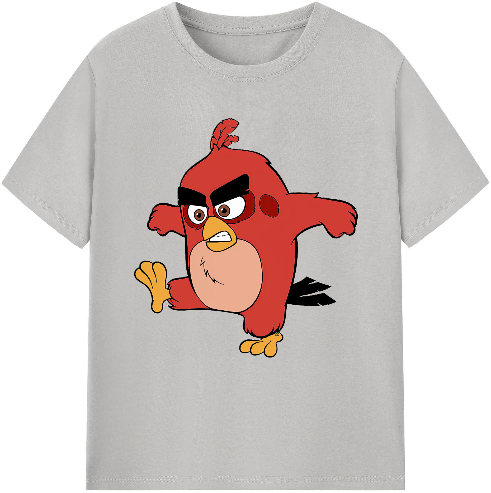 （画像用） Angry Birds アングリーバード 綿100％半袖Tシャツ（フロントプリント）
