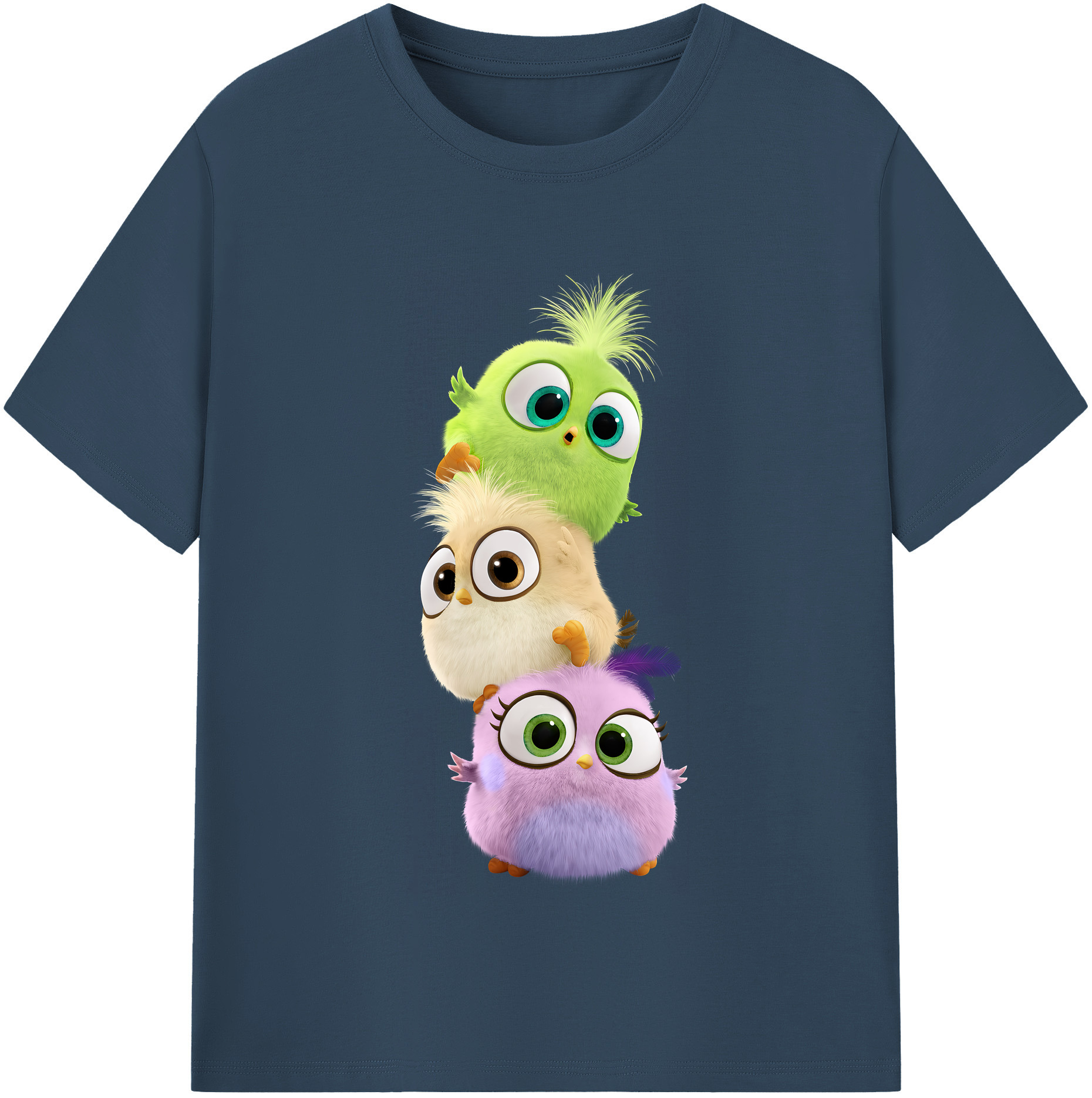 （画像用） Angry Birds アングリーバード 綿100％半袖Tシャツ（フロントプリント）