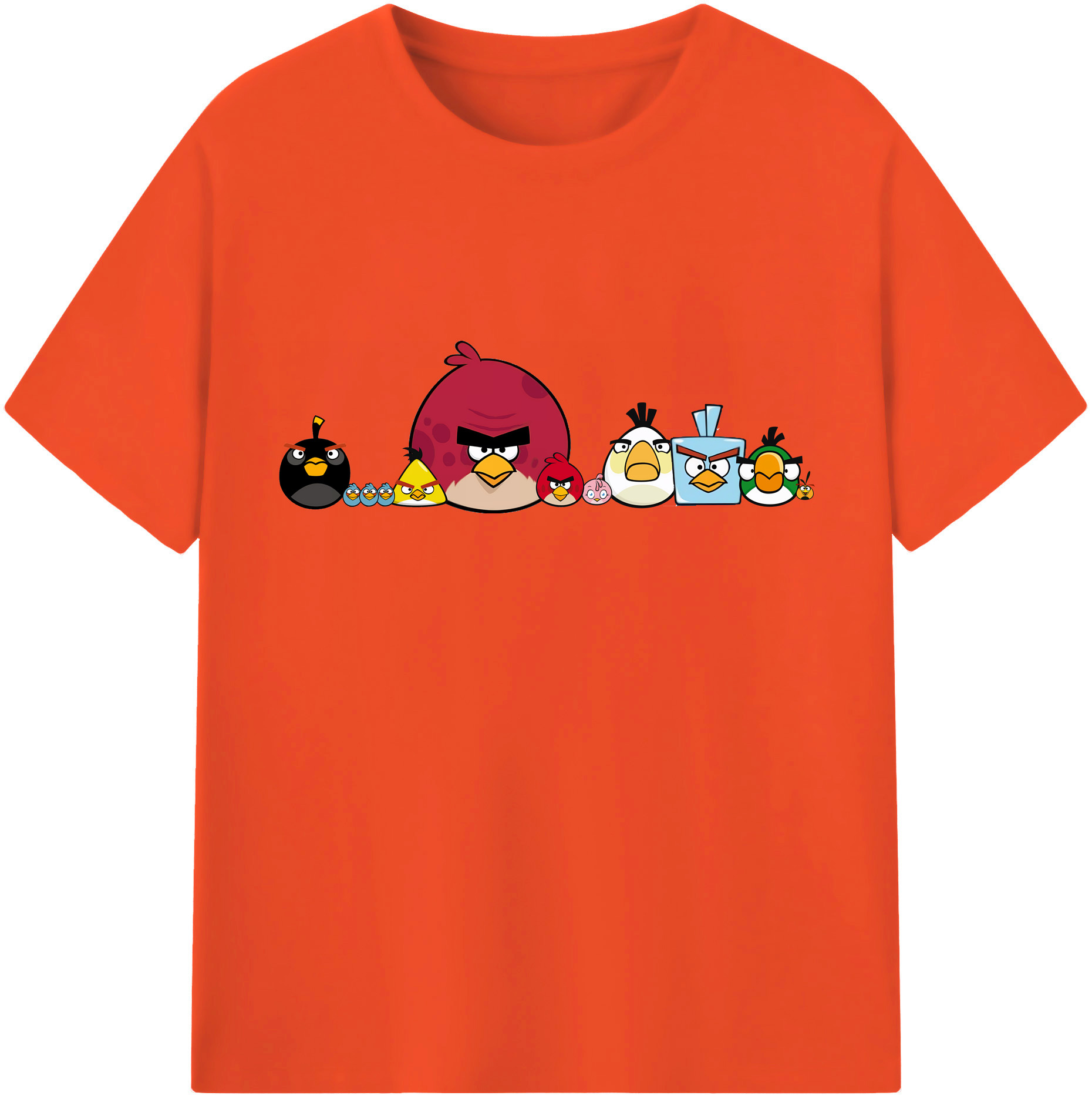 （画像用） Angry Birds アングリーバード 綿100％半袖Tシャツ（フロントプリント）