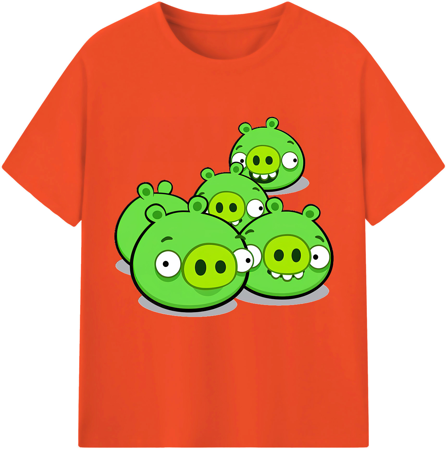 （画像用） Angry Birds アングリーバード 綿100％半袖Tシャツ（フロントプリント）