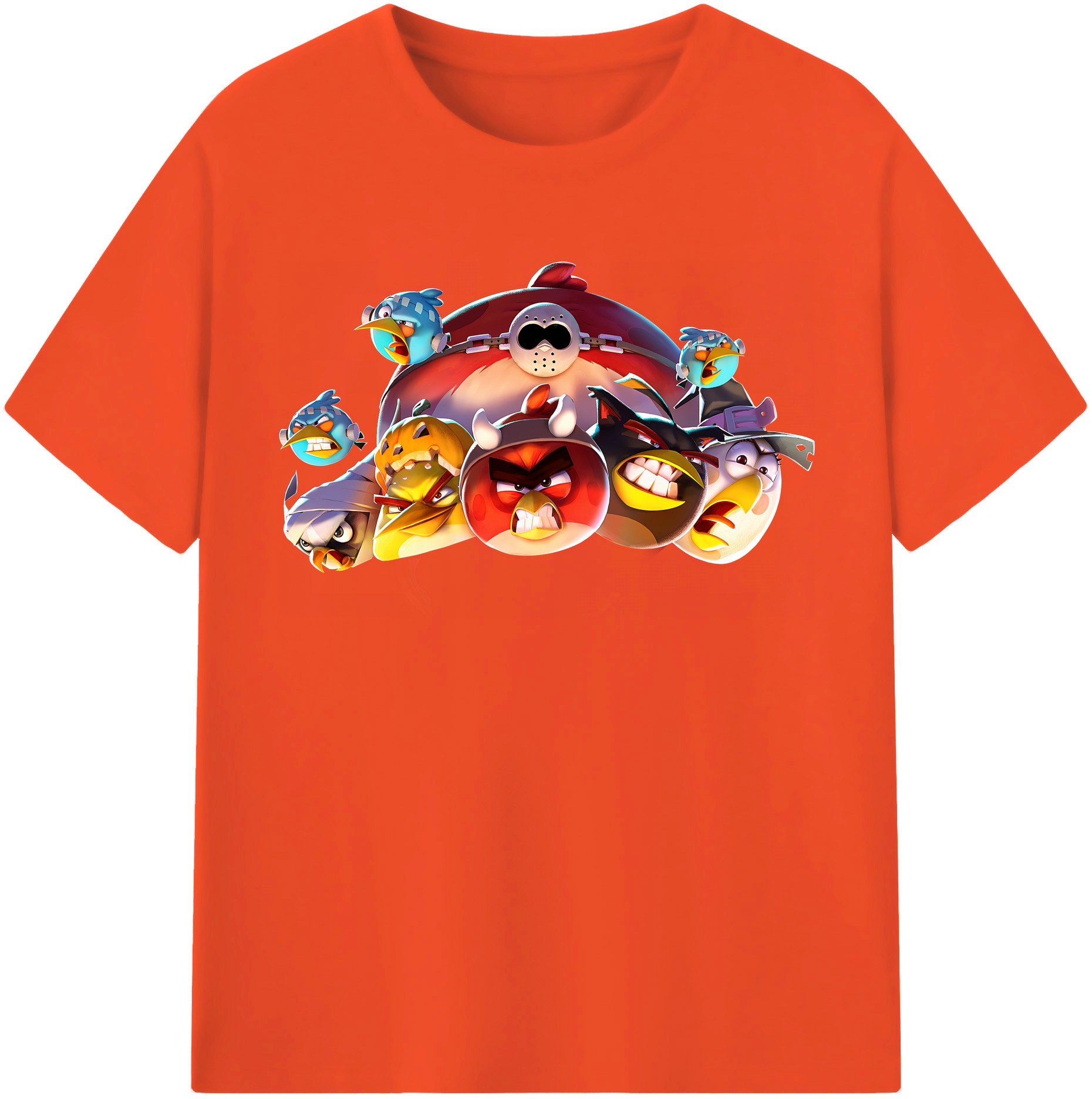 （画像用） Angry Birds アングリーバード 綿100％半袖Tシャツ（フロントプリント）