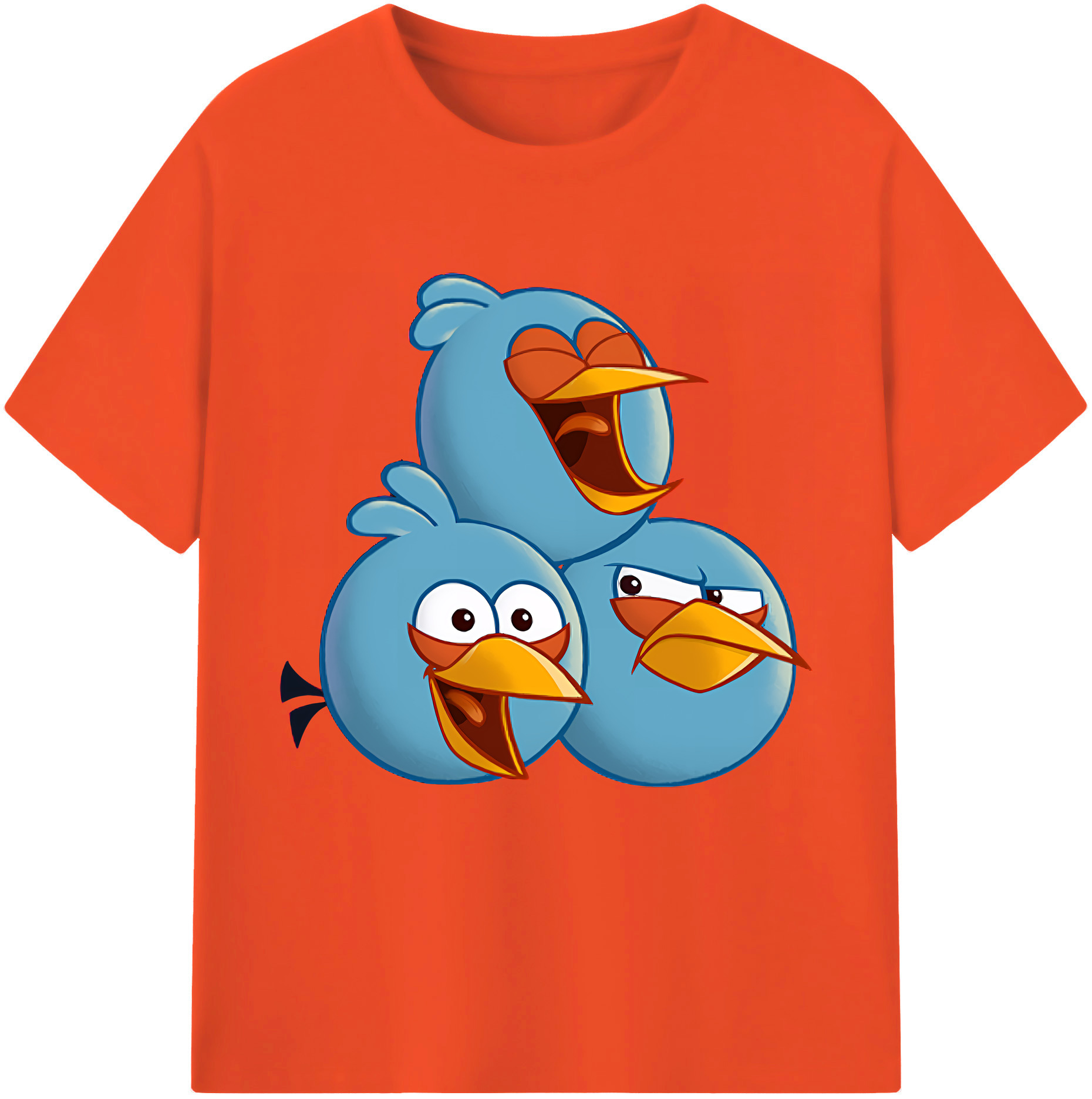 （画像用） Angry Birds アングリーバード 綿100％半袖Tシャツ（フロントプリント）