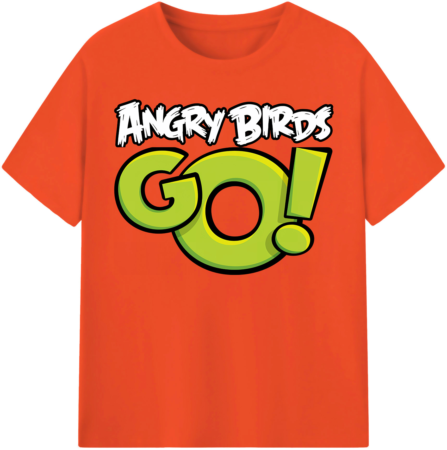 （画像用） Angry Birds アングリーバード 綿100％半袖Tシャツ（フロントプリント）